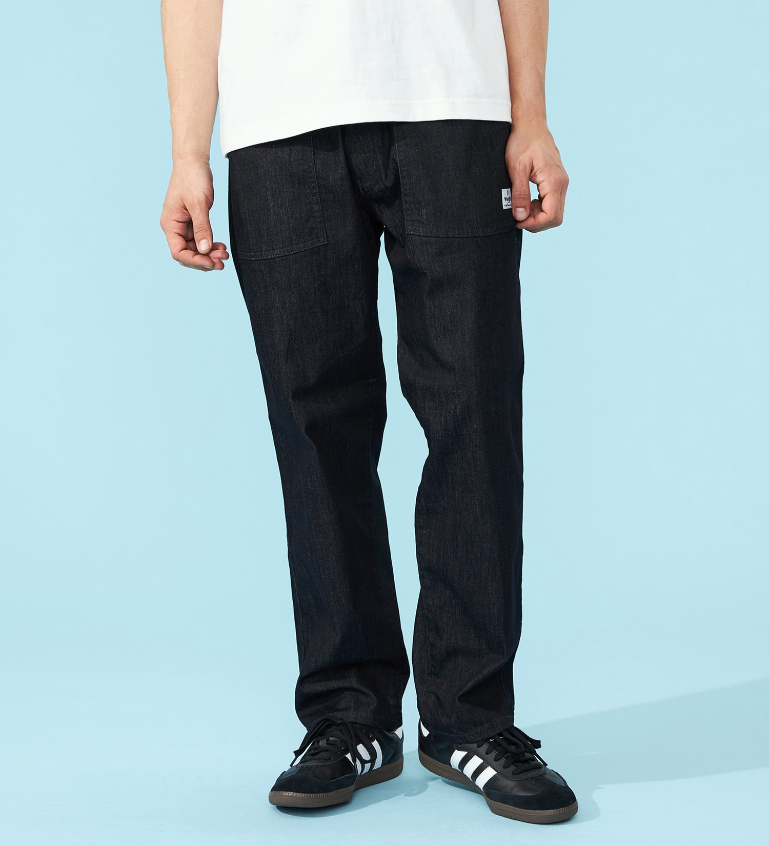 Wrangler(ラングラー)の【SUMMER SALE】【涼】清涼素材 ベイカーイージーパンツ 速乾/夏用/梅雨も快適|パンツ/デニム/ジーンズパンツ/メンズ|インディゴブルー