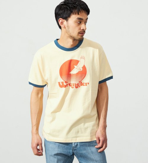 Wrangler(ラングラー)のリンガーTシャツ|トップス/Tシャツ/カットソー/メンズ|クリーム