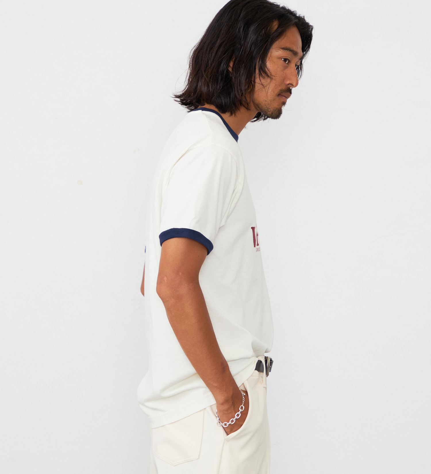 Wrangler(ラングラー)のレインボーロゴ WRINGER Tシャツ|トップス/Tシャツ/カットソー/メンズ|ネイビー
