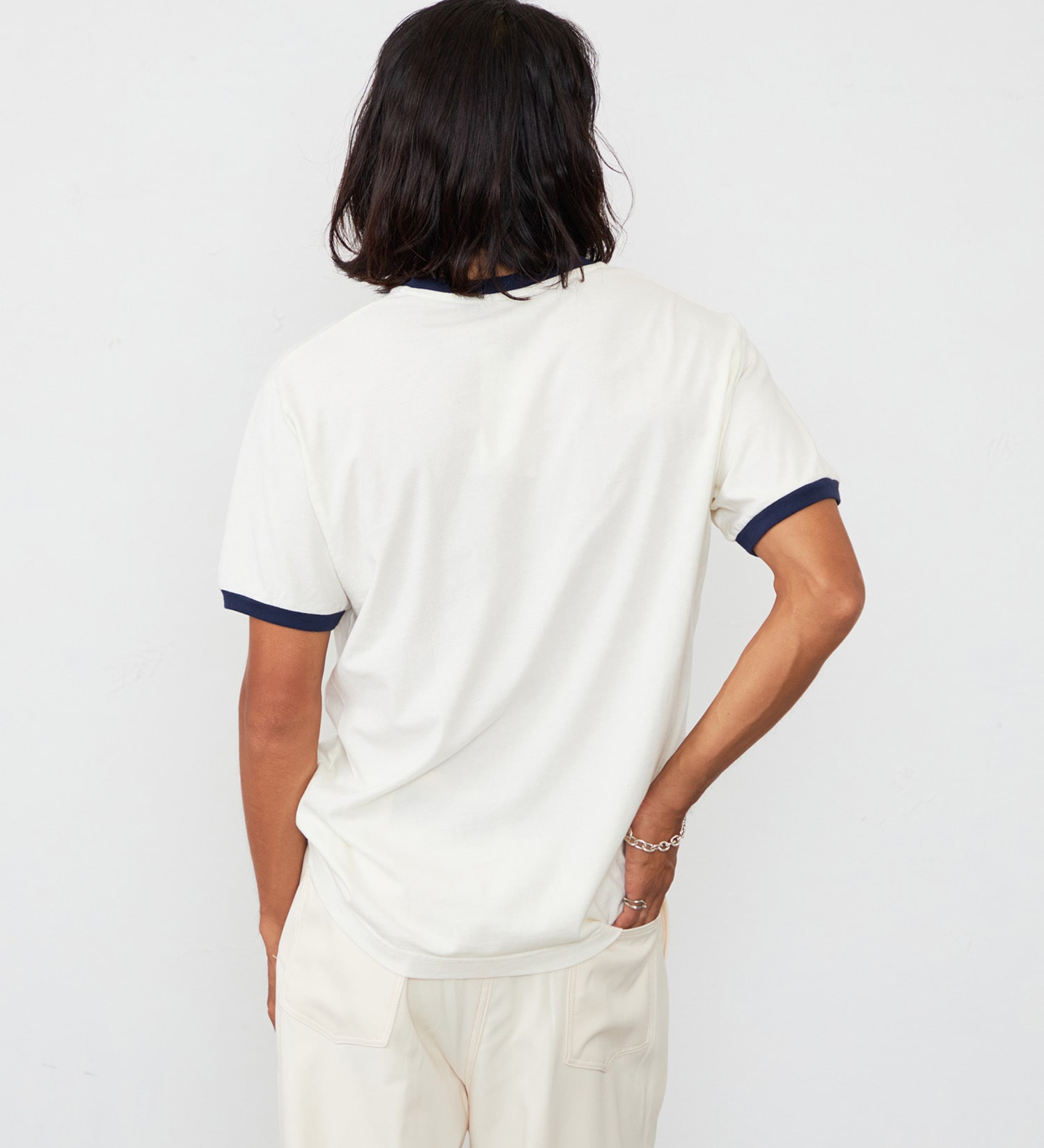 Wrangler(ラングラー)のレインボーロゴ WRINGER Tシャツ|トップス/Tシャツ/カットソー/メンズ|ネイビー