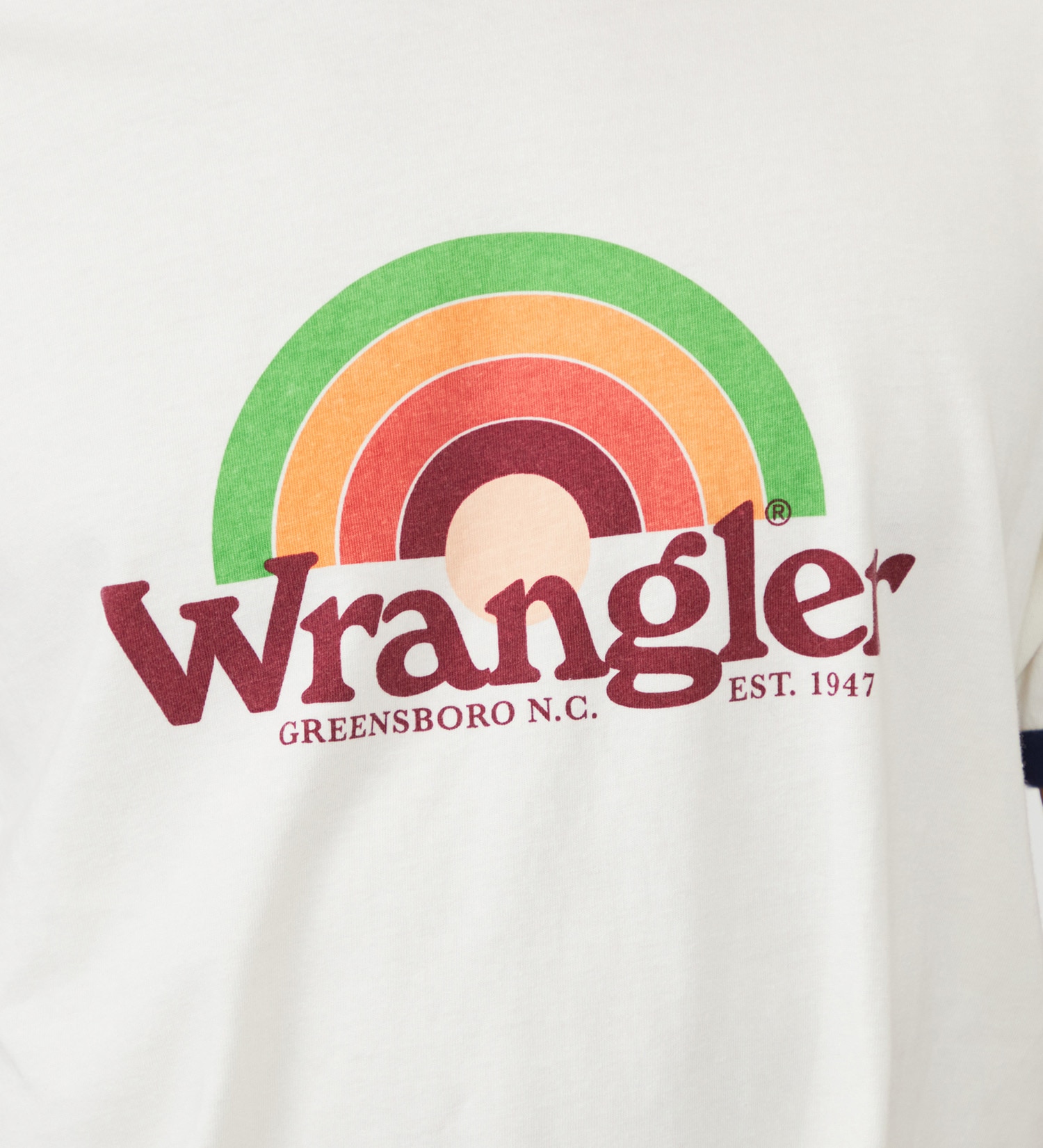 Wrangler(ラングラー)のレインボーロゴ WRINGER Tシャツ|トップス/Tシャツ/カットソー/メンズ|ネイビー