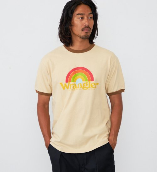 Wrangler(ラングラー)のレインボーロゴ WRINGER Tシャツ|トップス/Tシャツ/カットソー/メンズ|ブラウン