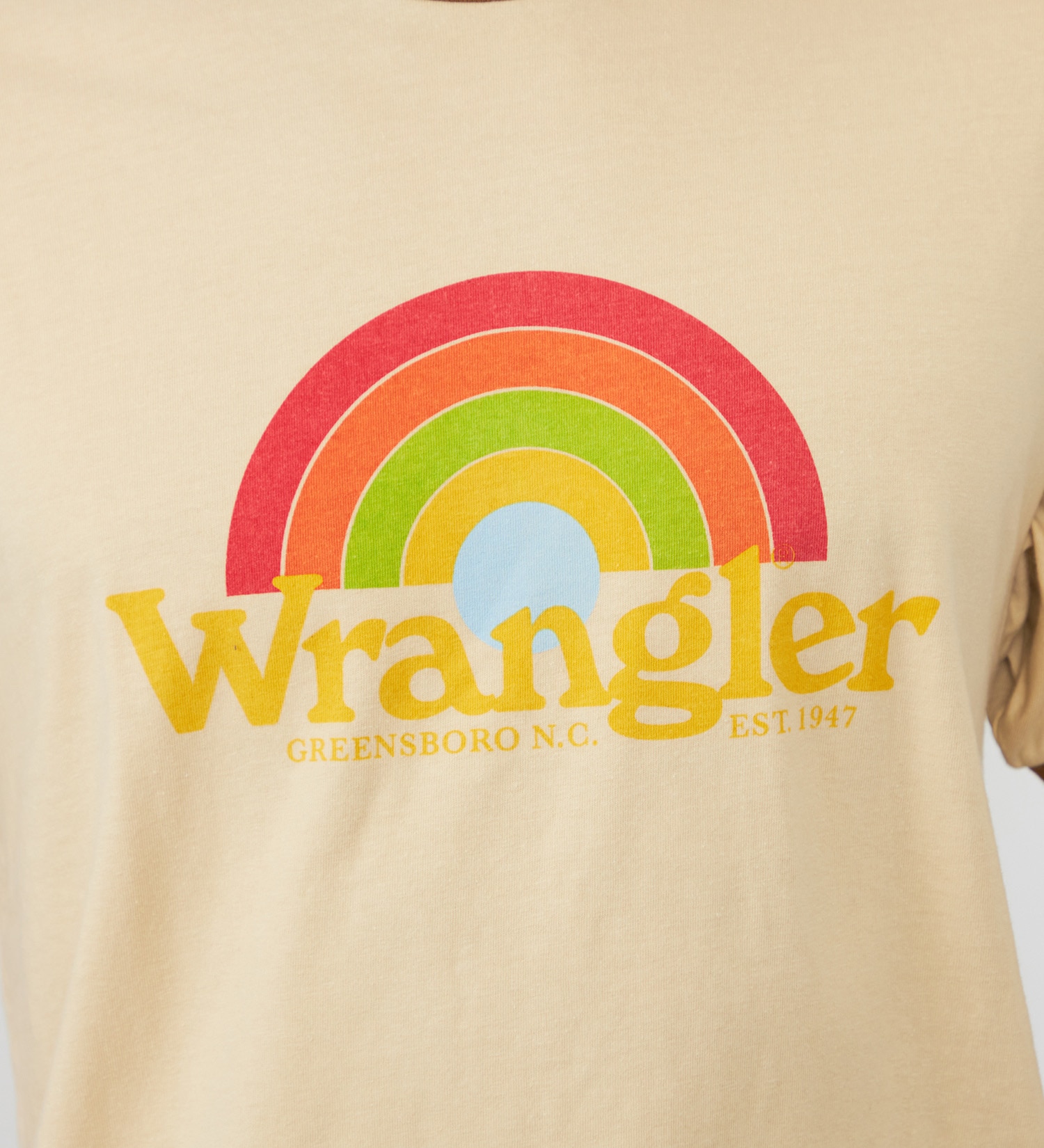 Wrangler(ラングラー)のレインボーロゴ WRINGER Tシャツ|トップス/Tシャツ/カットソー/メンズ|ブラウン