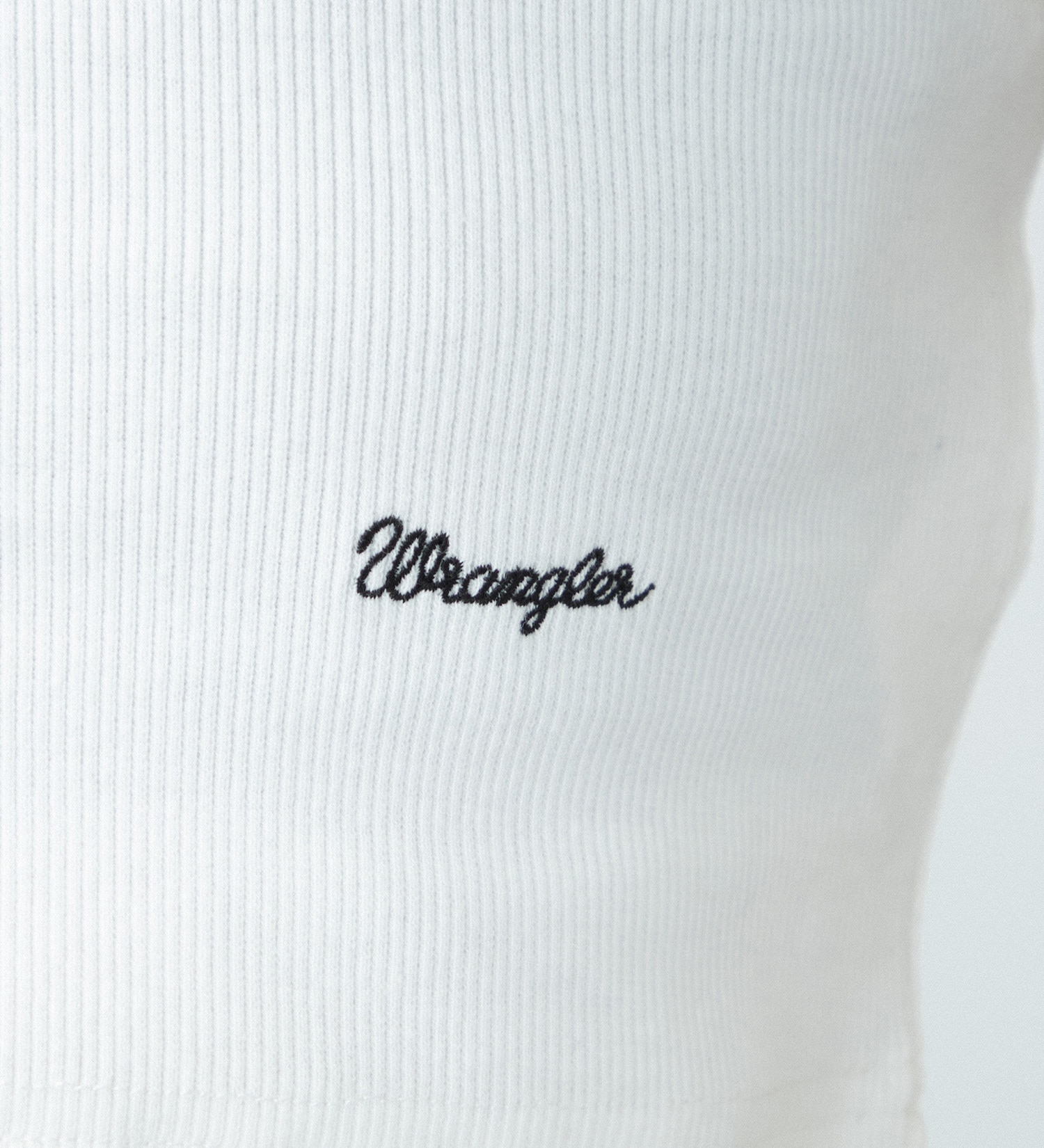 Wrangler(ラングラー)の【GW SALE】クロップドリブタンクトップTee|トップス/タンクトップ/レディース|ホワイトxブラック