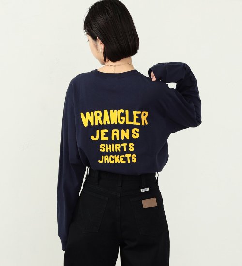 Wrangler(ラングラー)の【ユニセックス】WRANGLER ラングラー バックプリント長袖Tシャツ|トップス/Tシャツ/カットソー/レディース|ネイビー