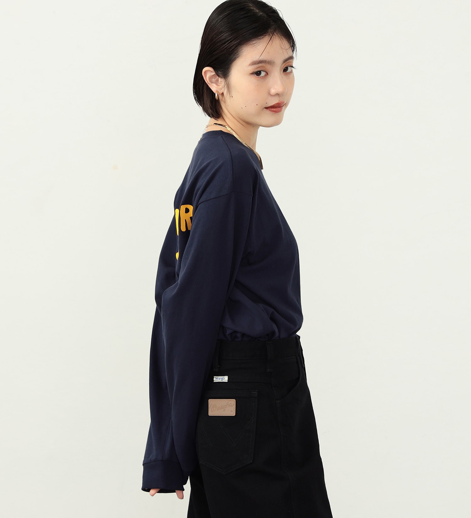 【ユニセックス】WRANGLER ラングラー バックプリント長袖Tシャツ