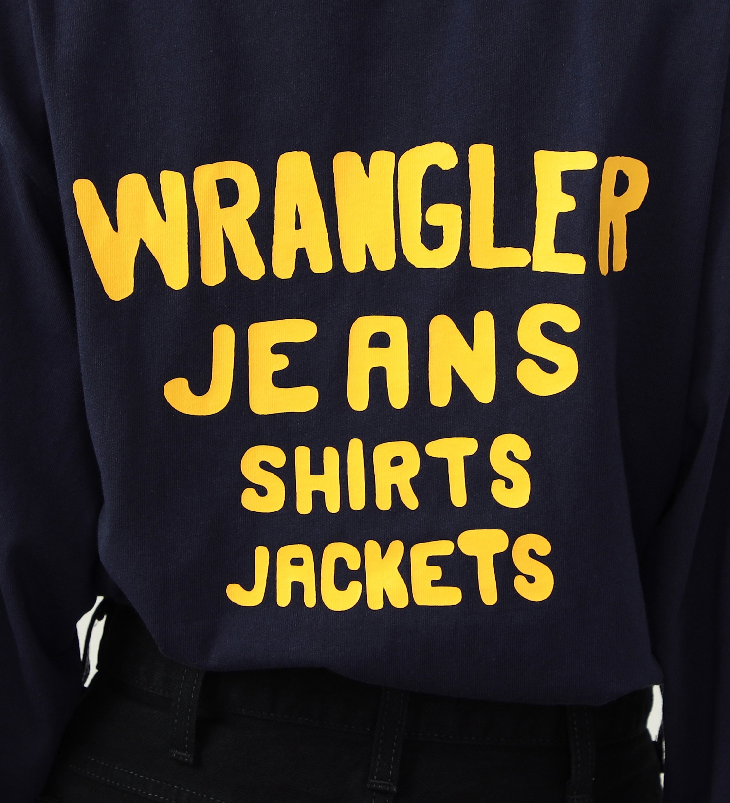 【ユニセックス】WRANGLER ラングラー バックプリント長袖Tシャツ