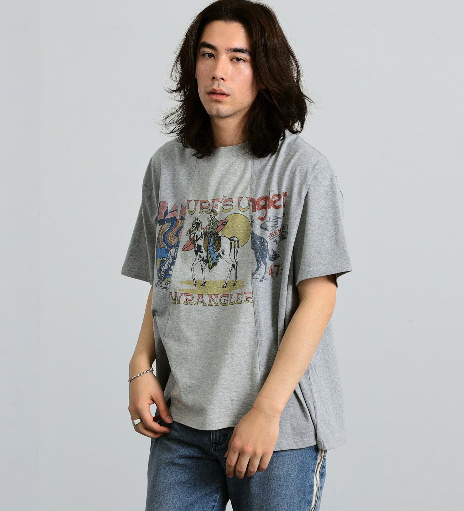 Wrangler(ラングラー)の【GW SALE】リメイク ショートスリーブTee|トップス/Tシャツ/カットソー/メンズ|グレー