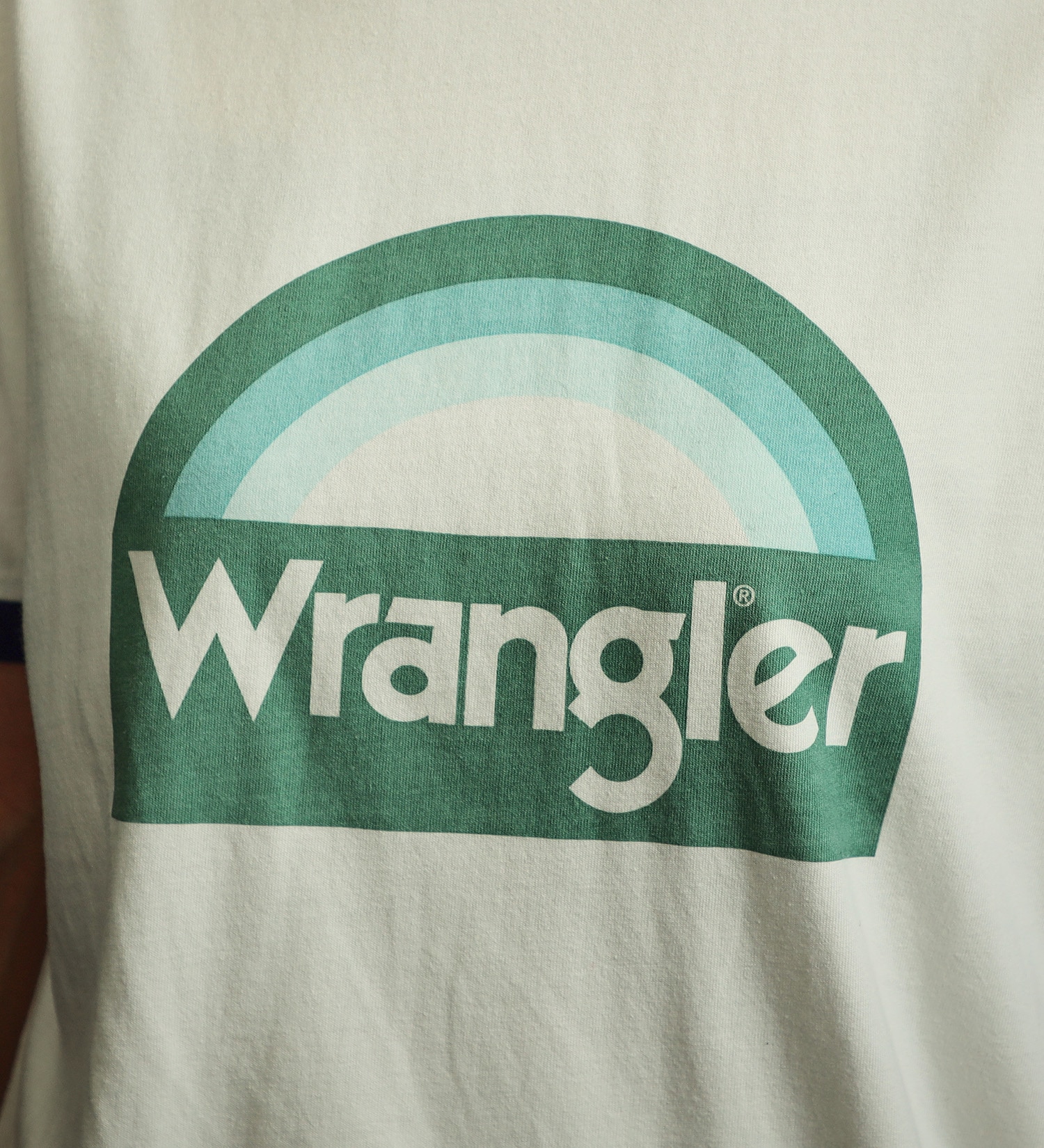 Wrangler(ラングラー)の【ユニセックス】Wranglerロゴ リンガーTシャツ|トップス/Tシャツ/カットソー/メンズ|グリーン