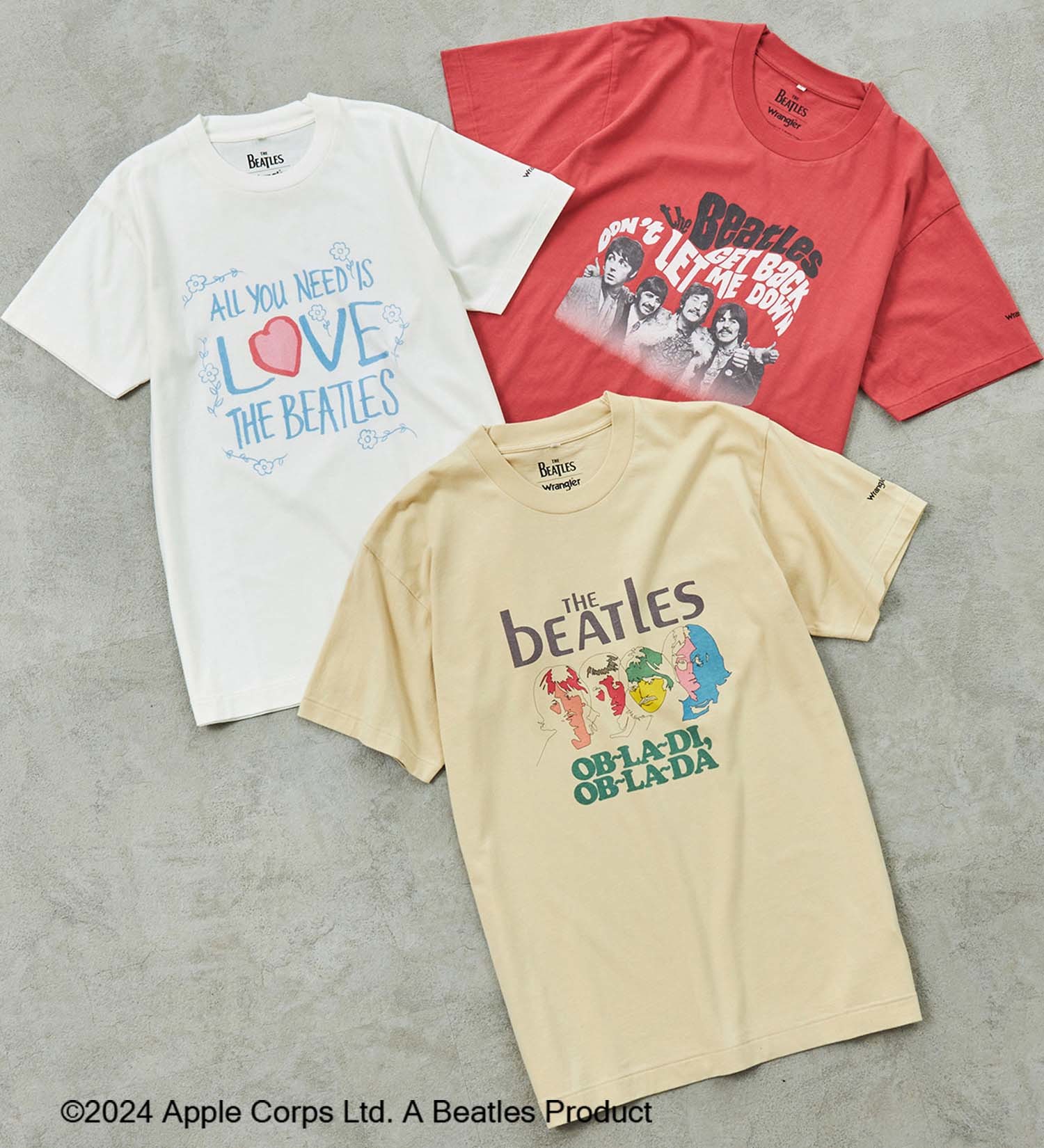 Wrangler(ラングラー)の【BEATLESxWrangler】クルーネックTシャツ|トップス/Tシャツ/カットソー/メンズ|レッド