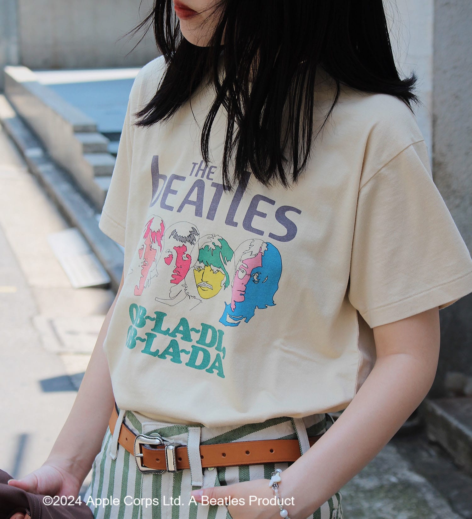 Wrangler(ラングラー)の【BEATLESxWrangler】クルーネックTシャツ|トップス/Tシャツ/カットソー/メンズ|ベージュ