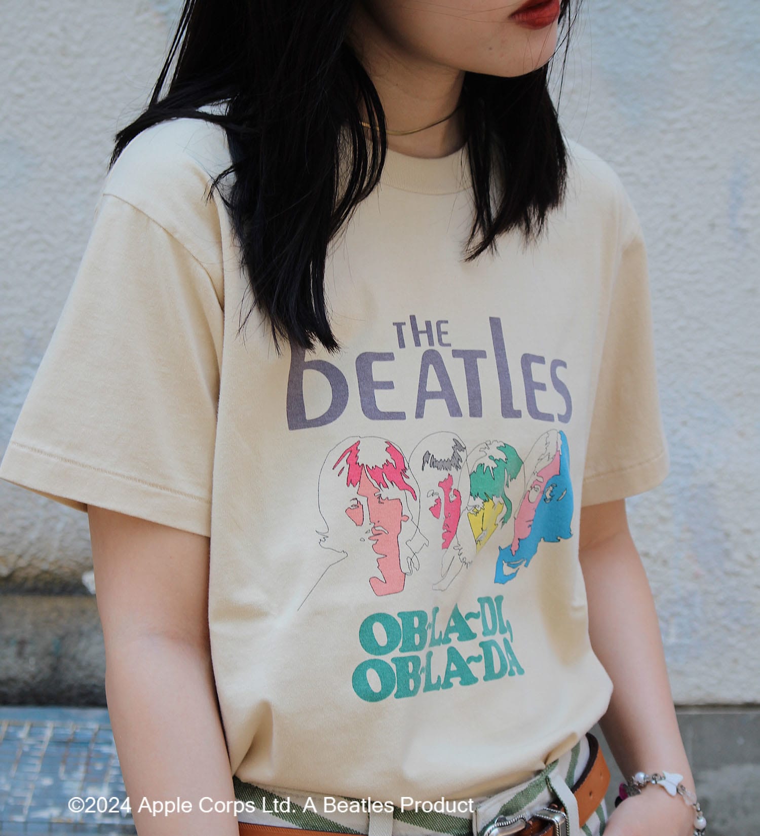 Wrangler(ラングラー)の【BEATLESxWrangler】クルーネックTシャツ|トップス/Tシャツ/カットソー/メンズ|ベージュ