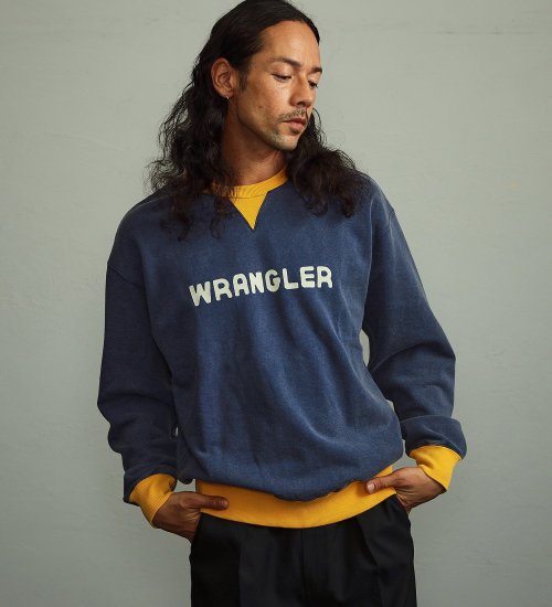 Wrangler(ラングラー)のWranglerロゴ ツートーンスウェット|トップス/スウェット/メンズ|ネイビー