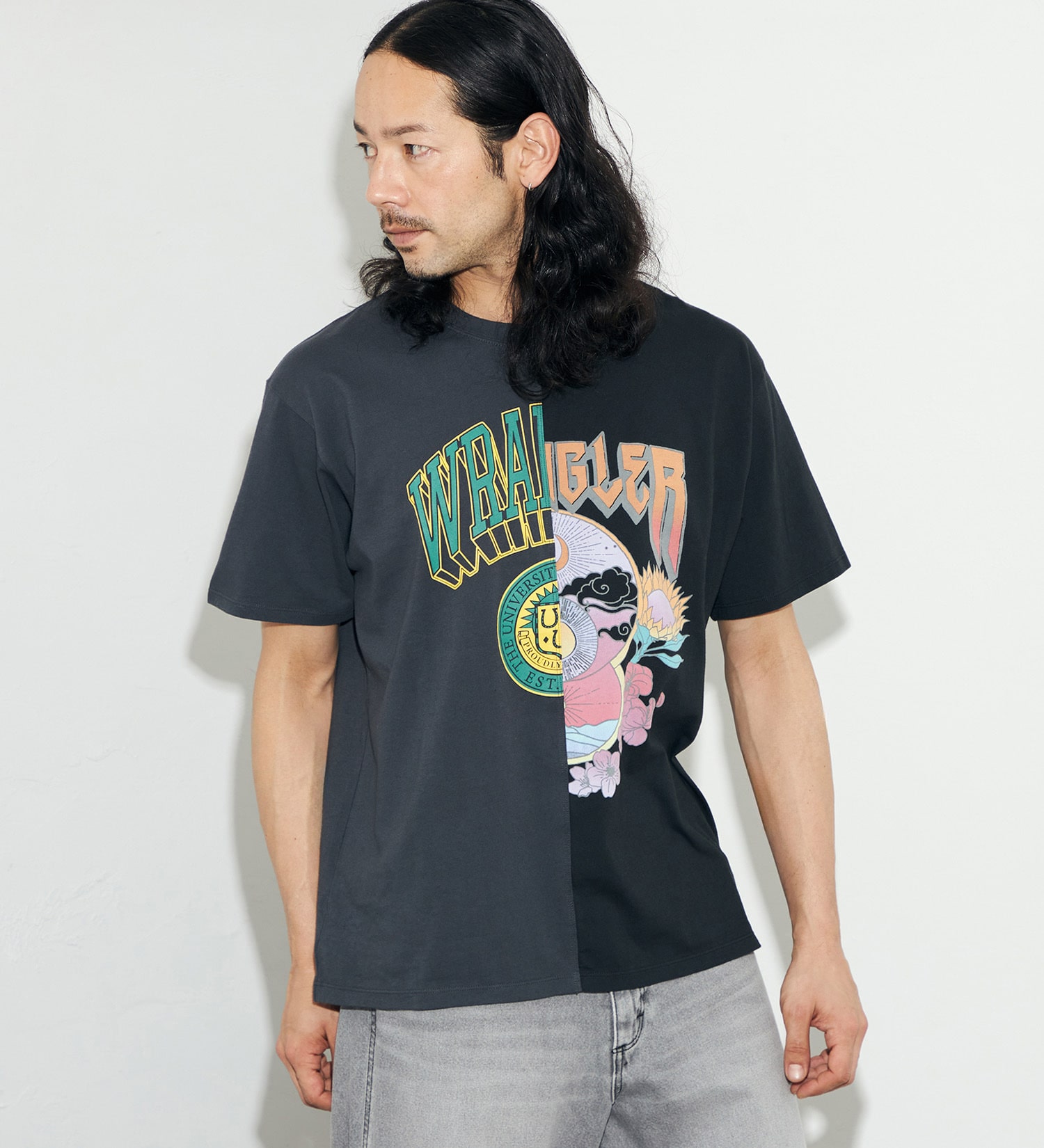 Wrangler(ラングラー)のリメイクTシャツ|トップス/Tシャツ/カットソー/メンズ|チャコールグレー