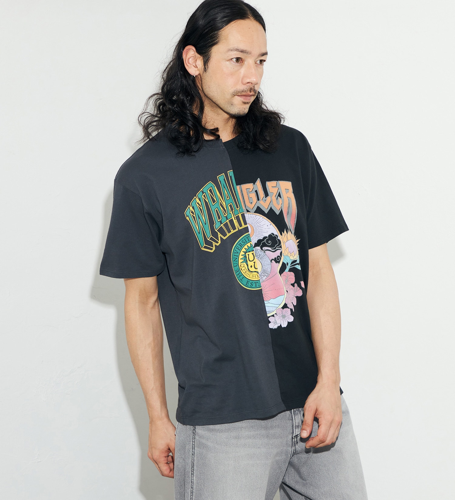 Wrangler(ラングラー)のリメイクTシャツ|トップス/Tシャツ/カットソー/メンズ|チャコールグレー