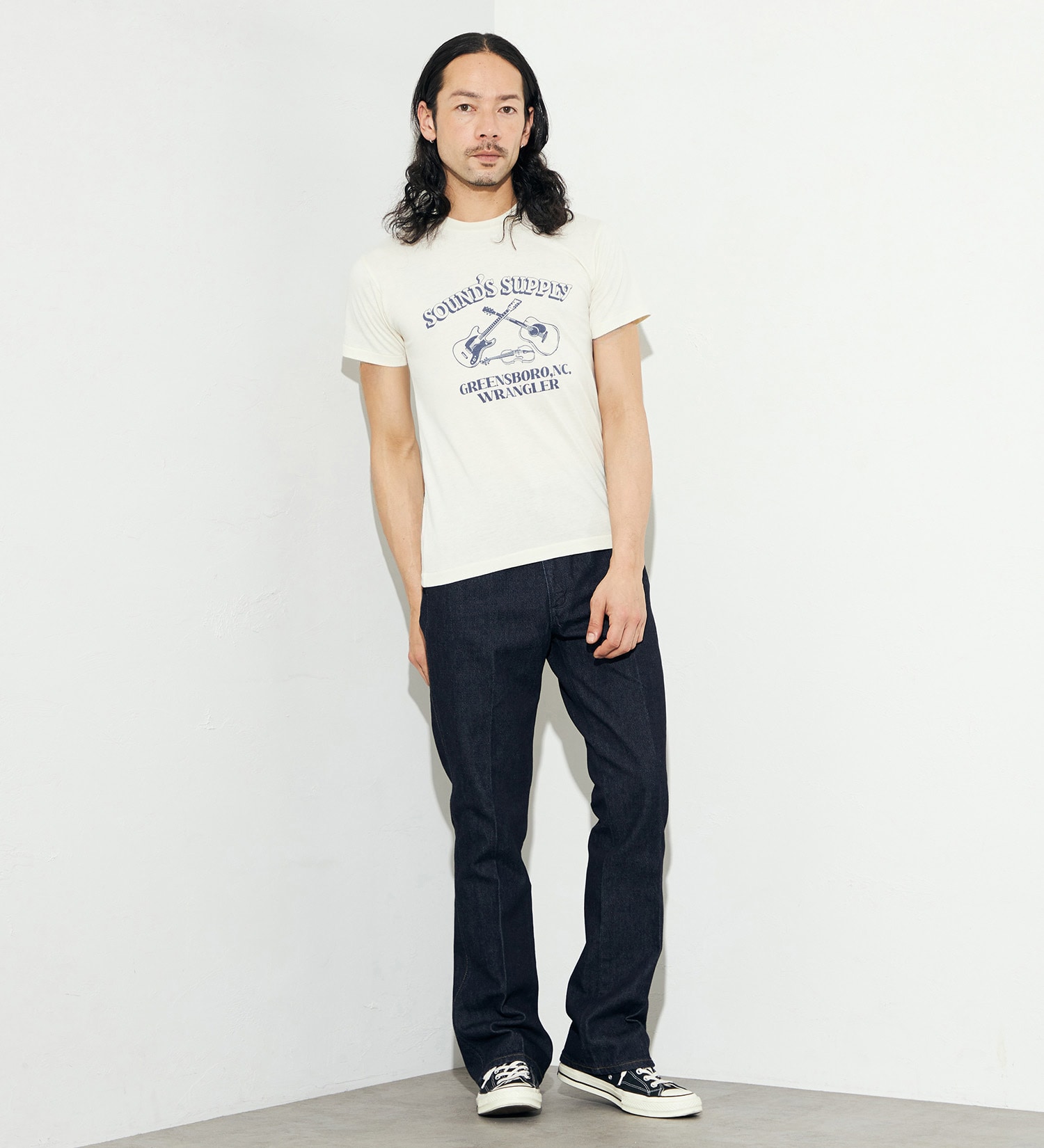 Wrangler(ラングラー)のクルーネックTシャツ|トップス/Tシャツ/カットソー/メンズ|ホワイト