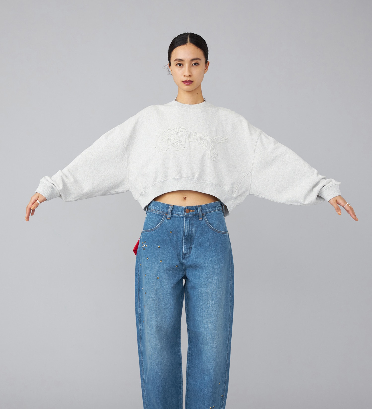 Wrangler(ラングラー)のユーズドパッチスウェット|トップス/スウェット/レディース|グレー