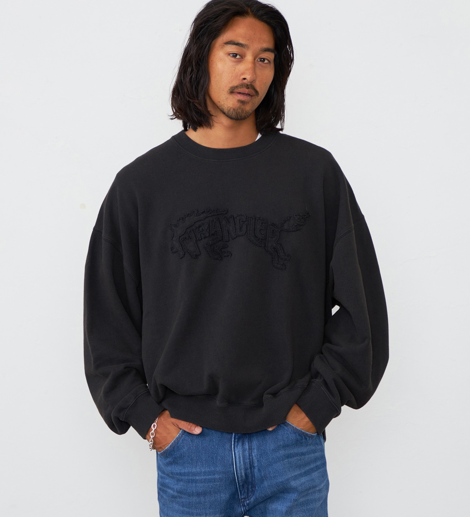 Wrangler(ラングラー)のユーズドパッチスウェット|トップス/スウェット/レディース|チャコールグレー