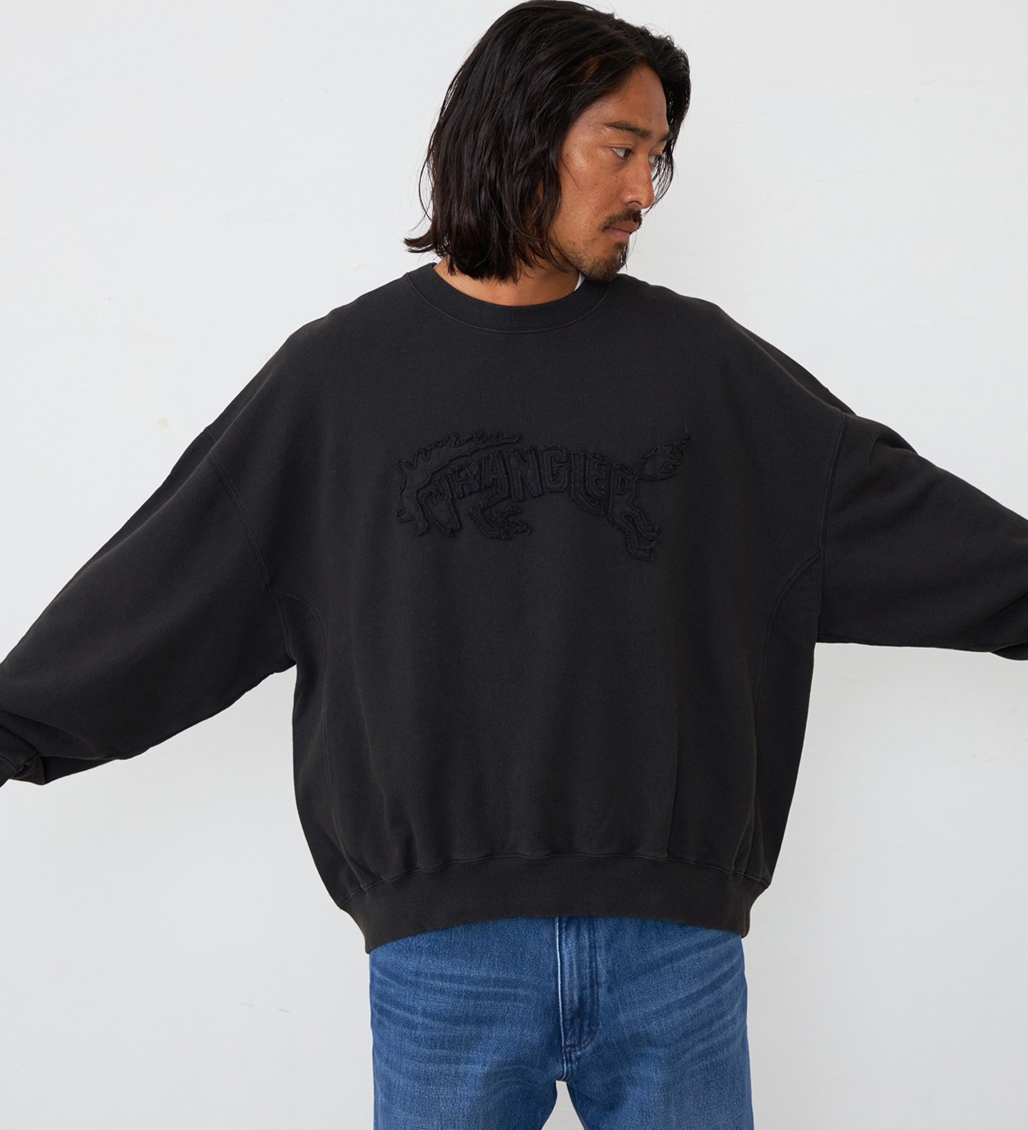 Wrangler(ラングラー)のユーズドパッチスウェット|トップス/スウェット/レディース|チャコールグレー