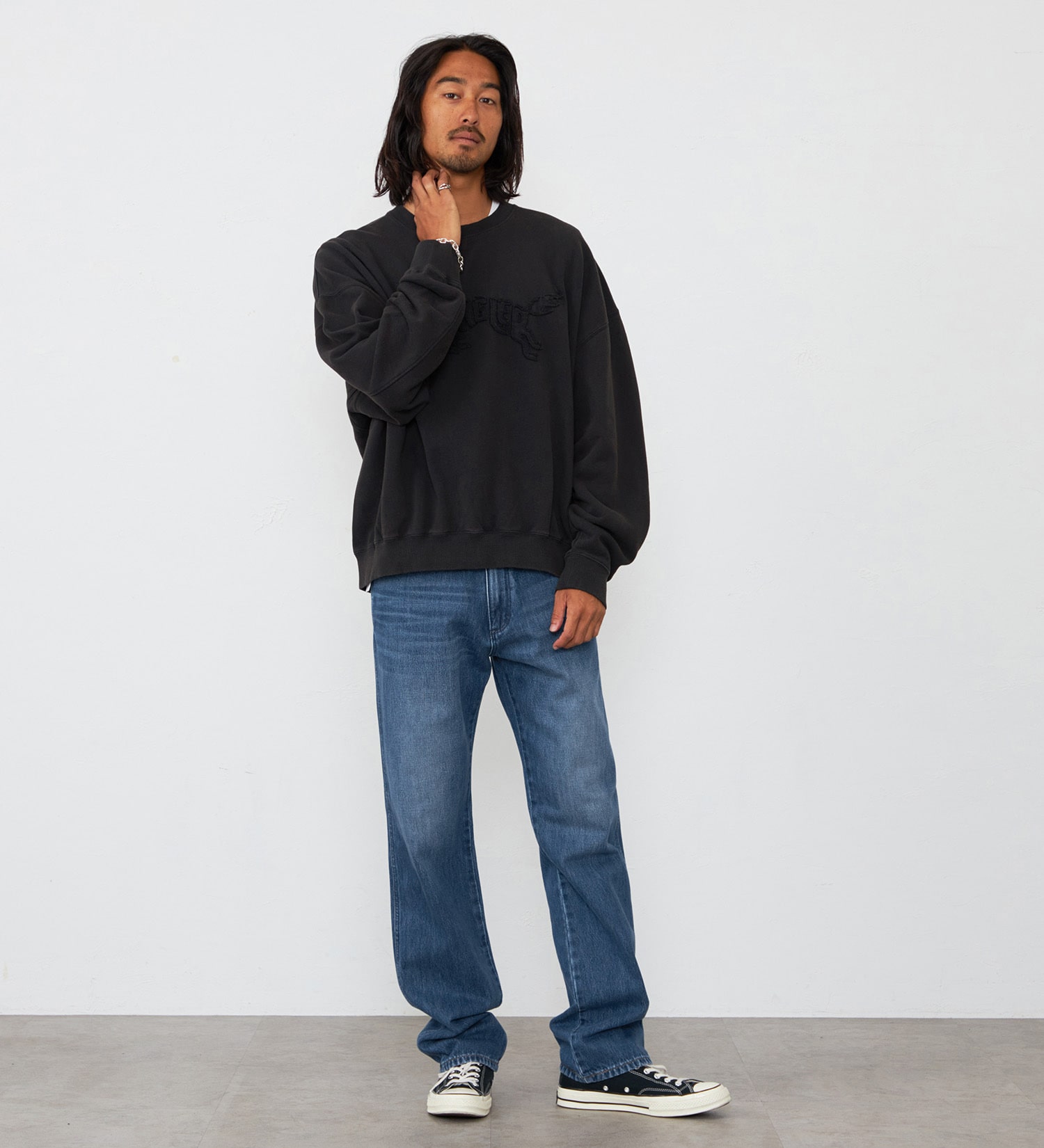 Wrangler(ラングラー)のユーズドパッチスウェット|トップス/スウェット/レディース|チャコールグレー