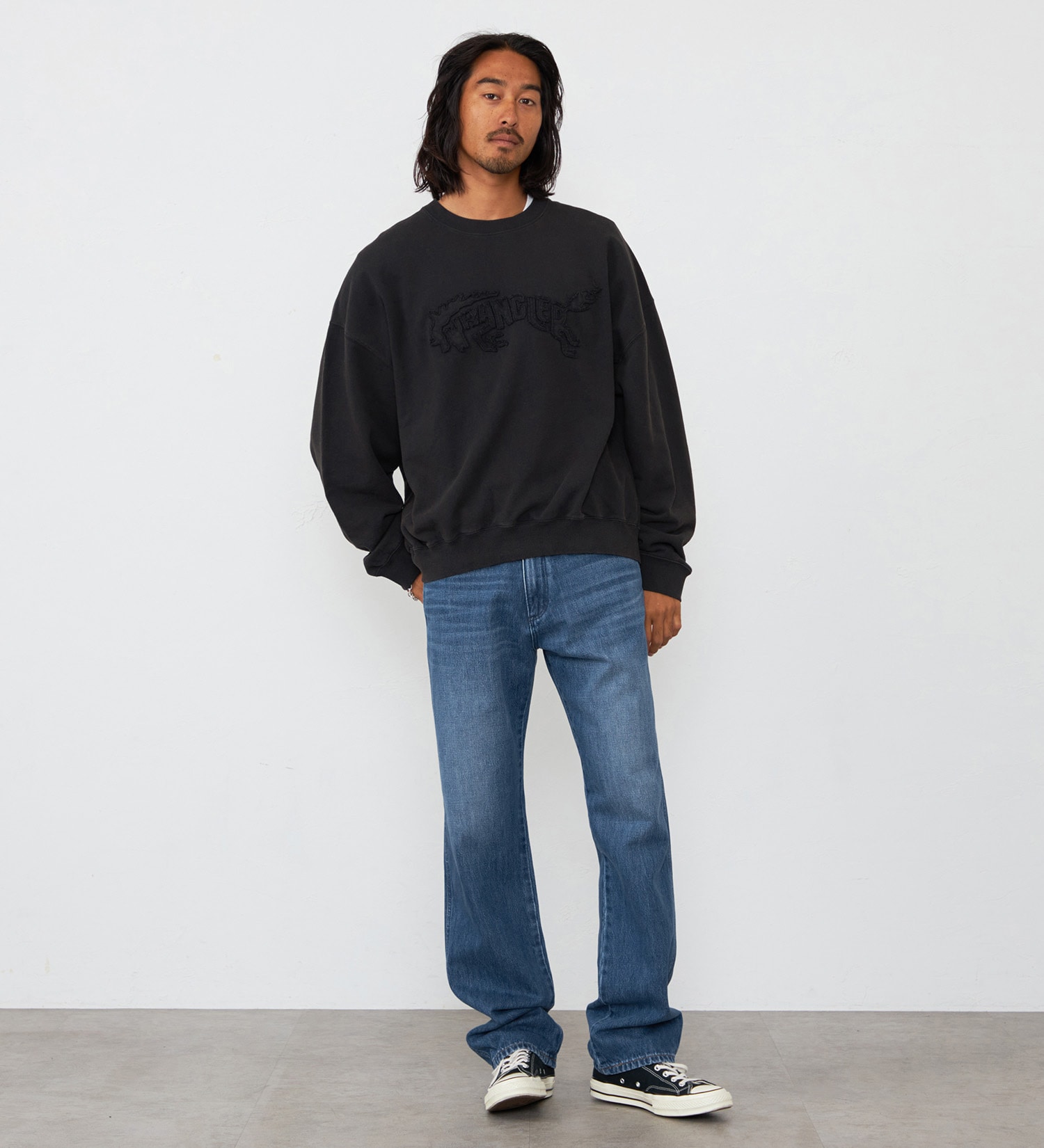Wrangler(ラングラー)のユーズドパッチスウェット|トップス/スウェット/レディース|チャコールグレー