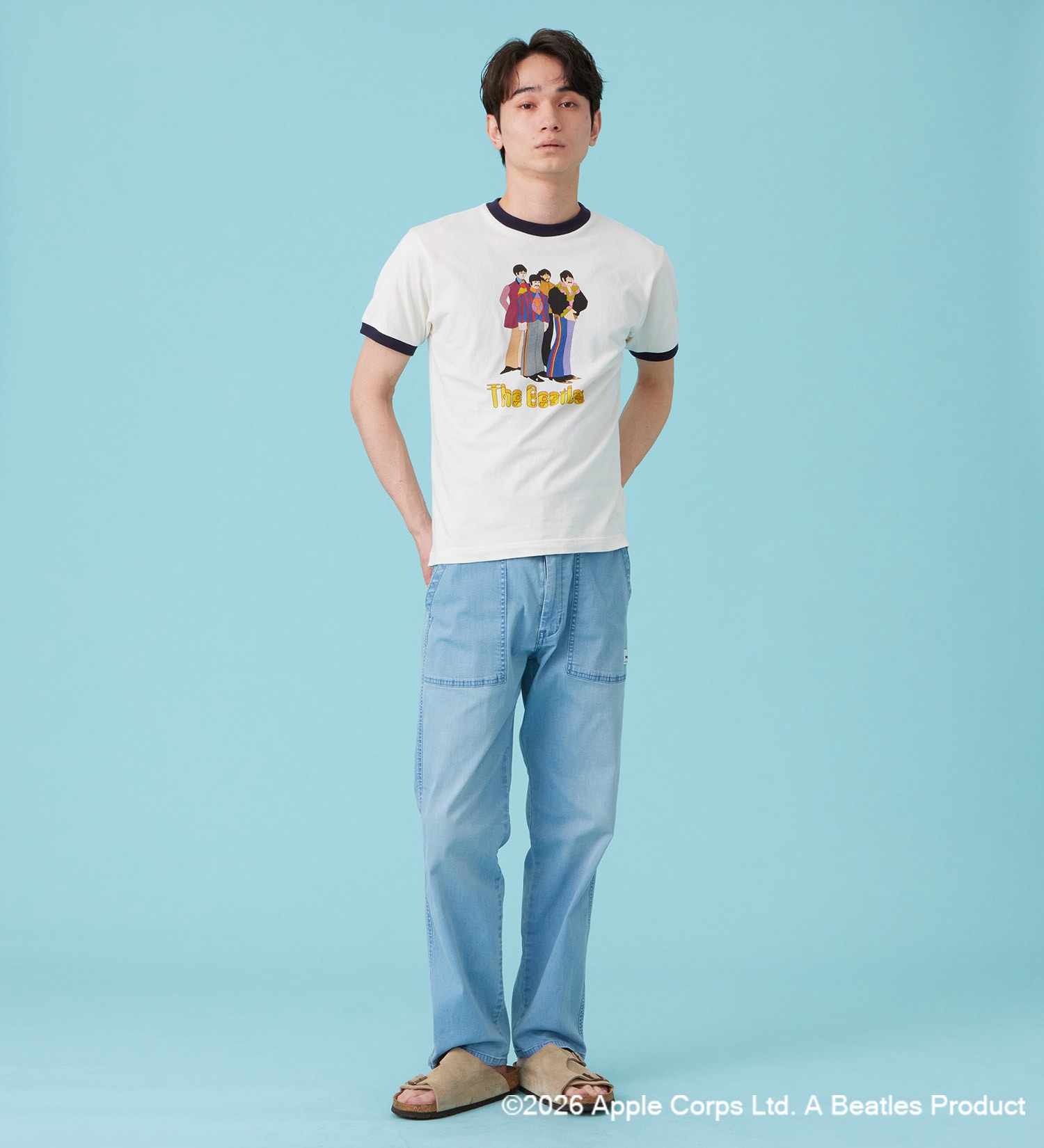 Wrangler(ラングラー)の【ポイントアップ対象】WRINGER T-SHIRTS【BEATLES】|トップス/Tシャツ/カットソー/メンズ|ネイビー
