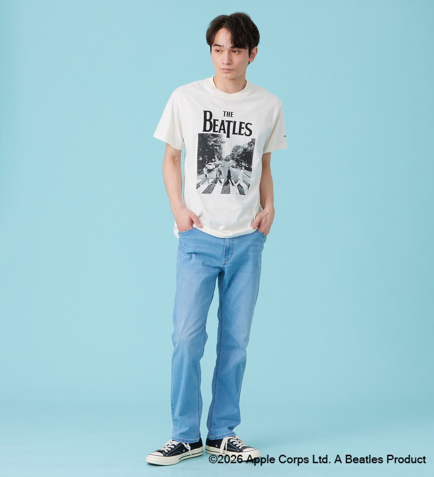 Wrangler(ラングラー)の【ポイントアップ対象】PRINT T-SHIRTS【BEATLES】|トップス/Tシャツ/カットソー/メンズ|ホワイト