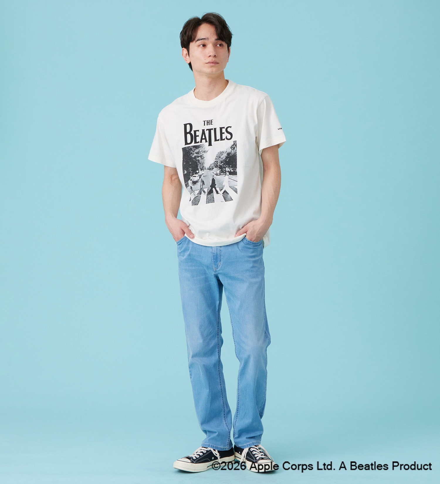 Wrangler(ラングラー)の【ポイントアップ対象】PRINT T-SHIRTS【BEATLES】|トップス/Tシャツ/カットソー/メンズ|ホワイト