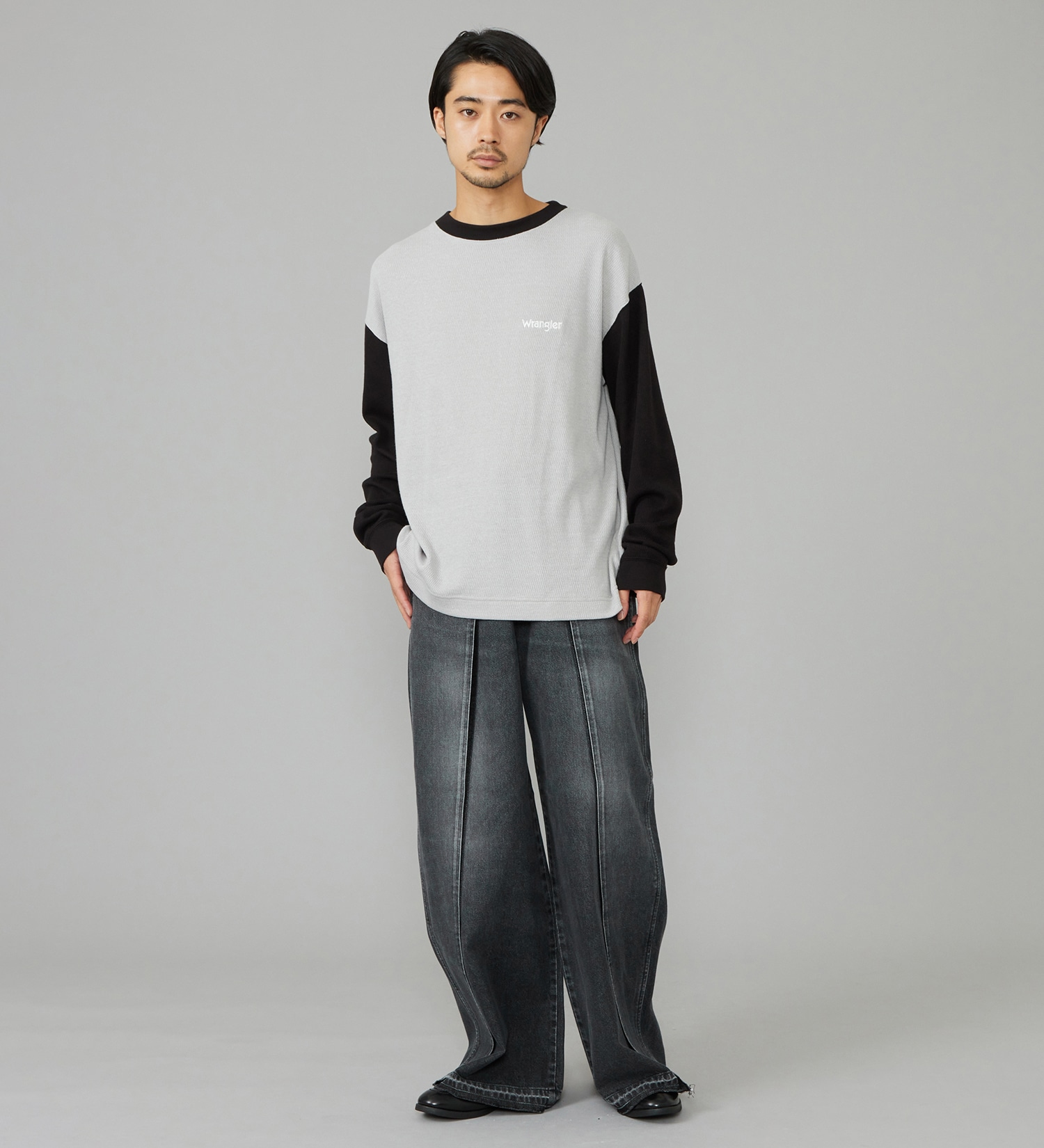 Wrangler(ラングラー)のWAFFLE L/S TEE/ワッフル長袖Tシャツ|トップス/Tシャツ/カットソー/メンズ|グレー