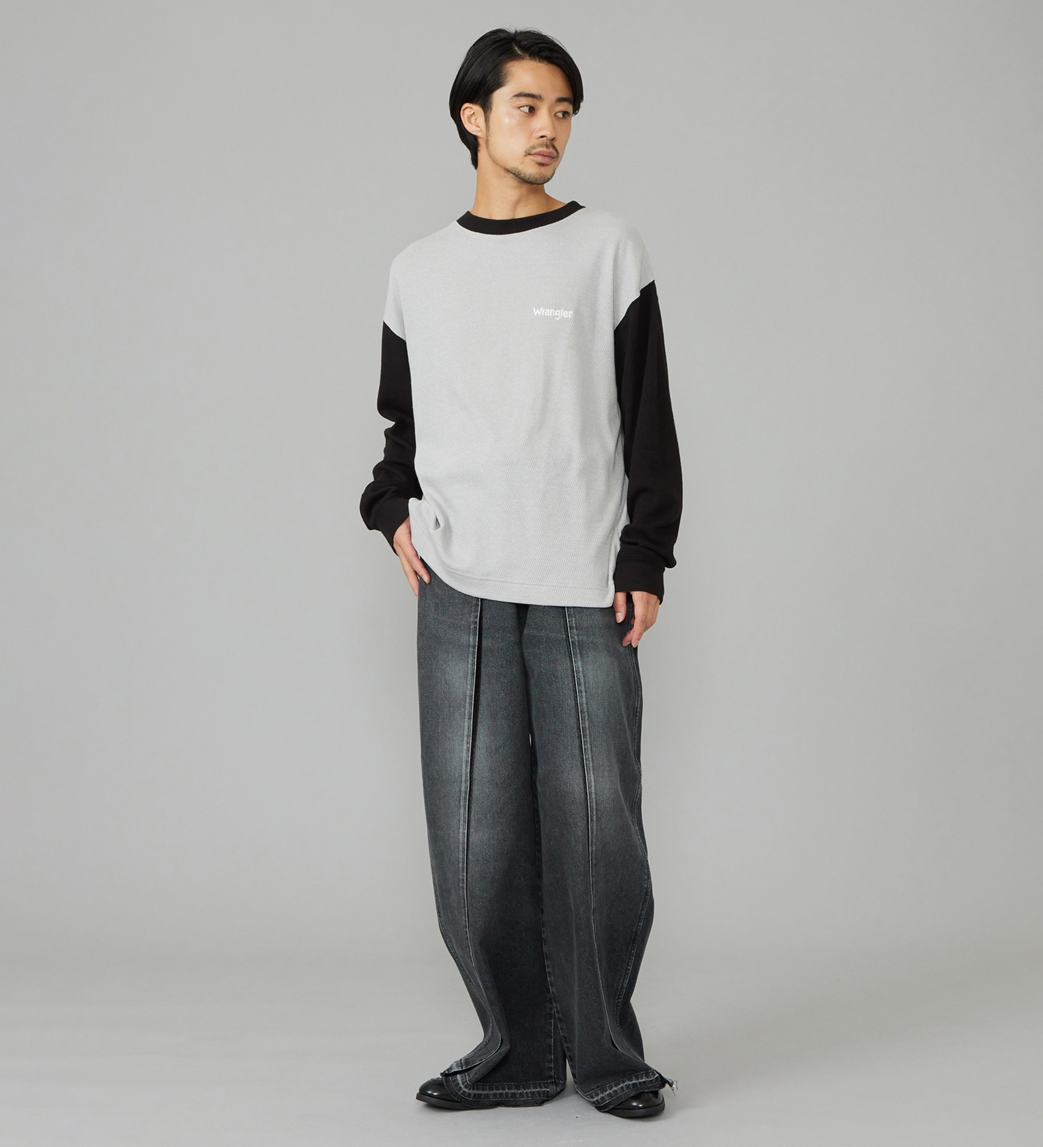 Wrangler(ラングラー)のWAFFLE L/S TEE/ワッフル長袖Tシャツ|トップス/Tシャツ/カットソー/メンズ|グレー