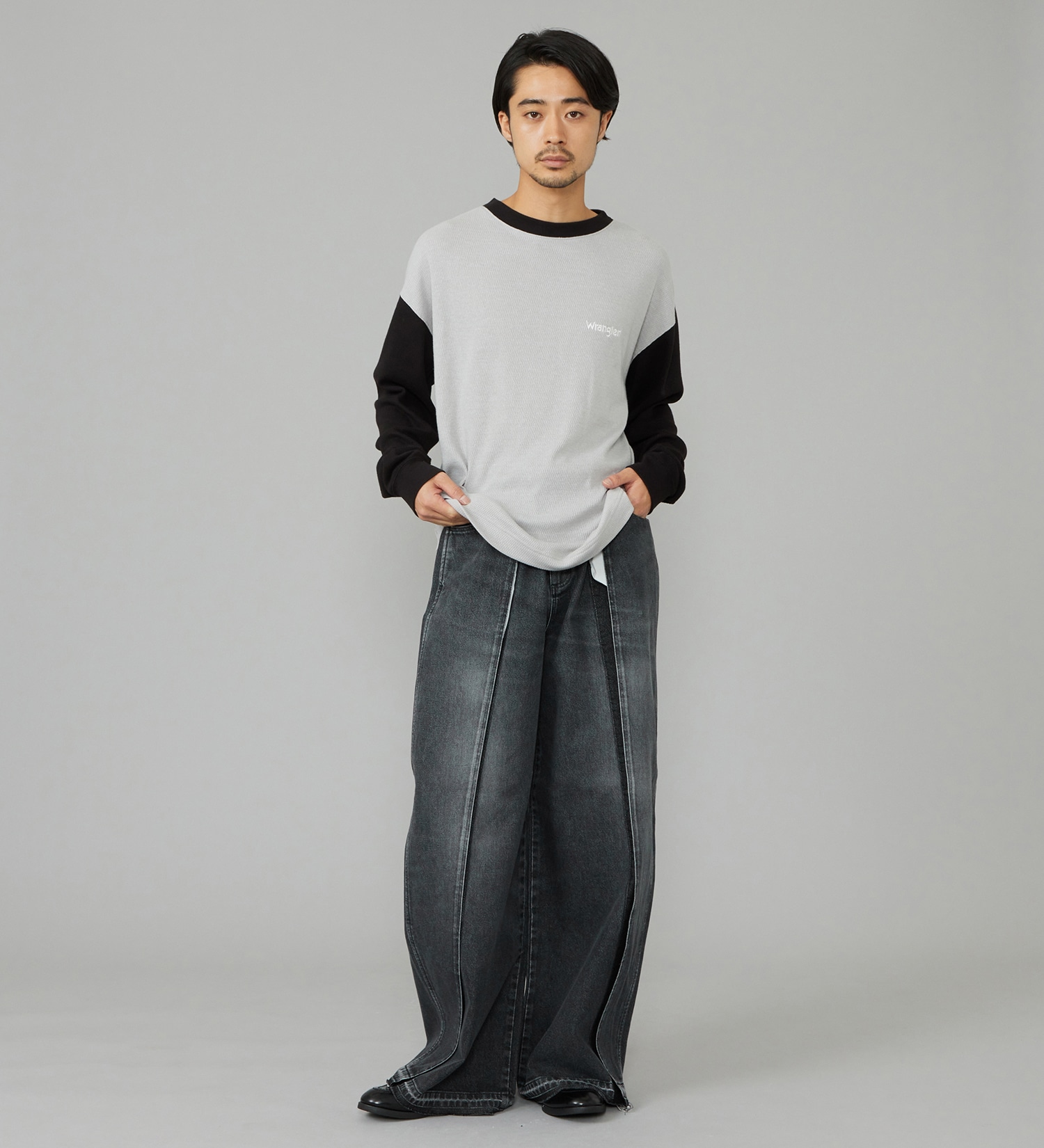 Wrangler(ラングラー)のWAFFLE L/S TEE/ワッフル長袖Tシャツ|トップス/Tシャツ/カットソー/メンズ|グレー