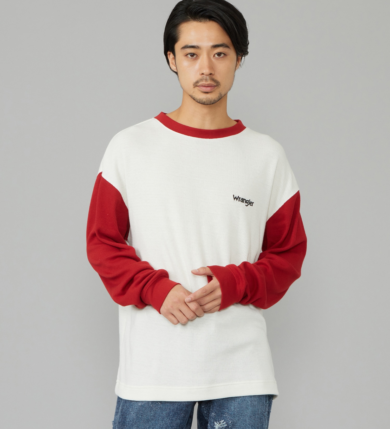 Wrangler(ラングラー)のWAFFLE L/S TEE/ワッフル長袖Tシャツ|トップス/Tシャツ/カットソー/メンズ|ホワイト