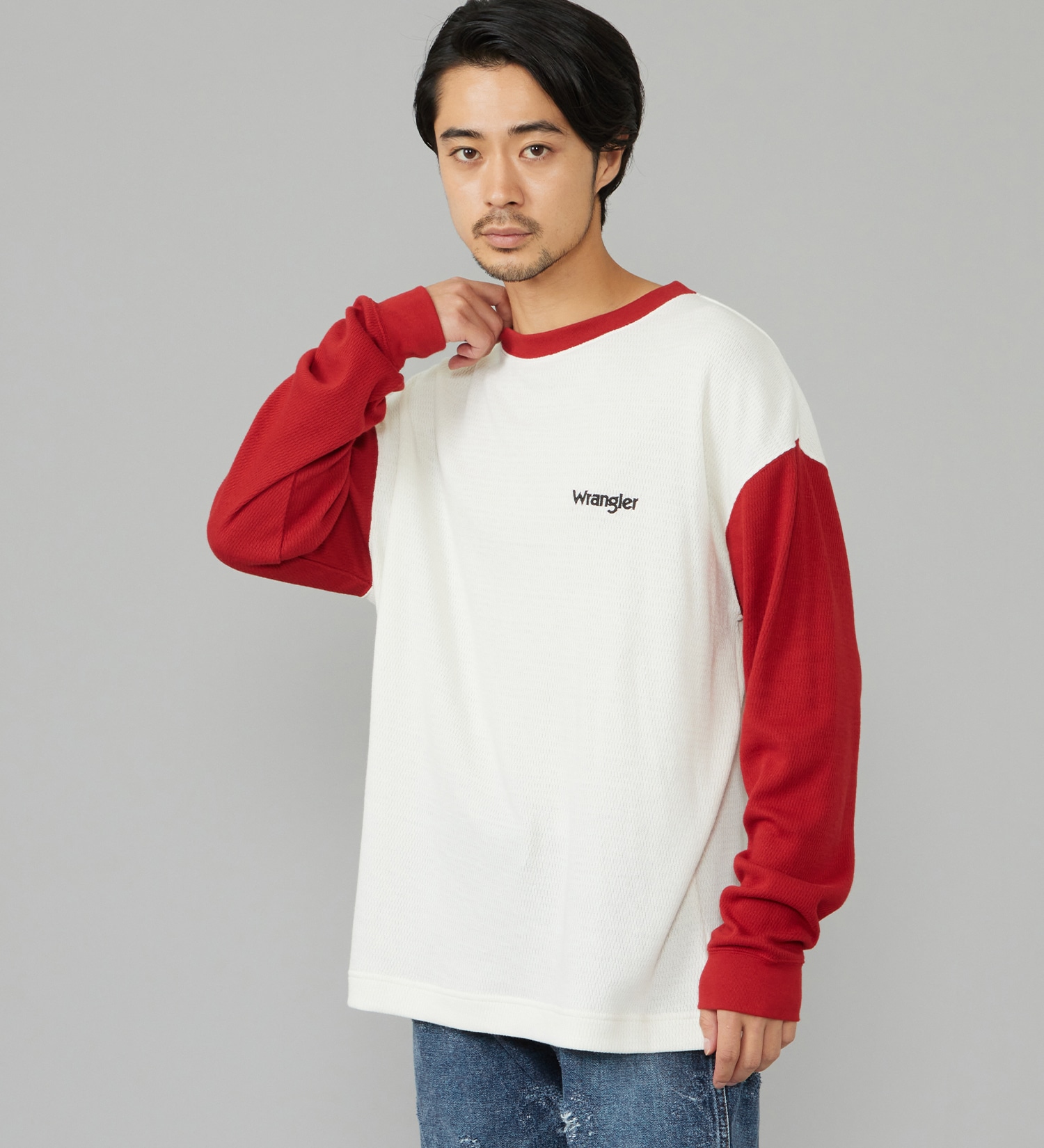 Wrangler(ラングラー)のWAFFLE L/S TEE/ワッフル長袖Tシャツ|トップス/Tシャツ/カットソー/メンズ|ホワイト