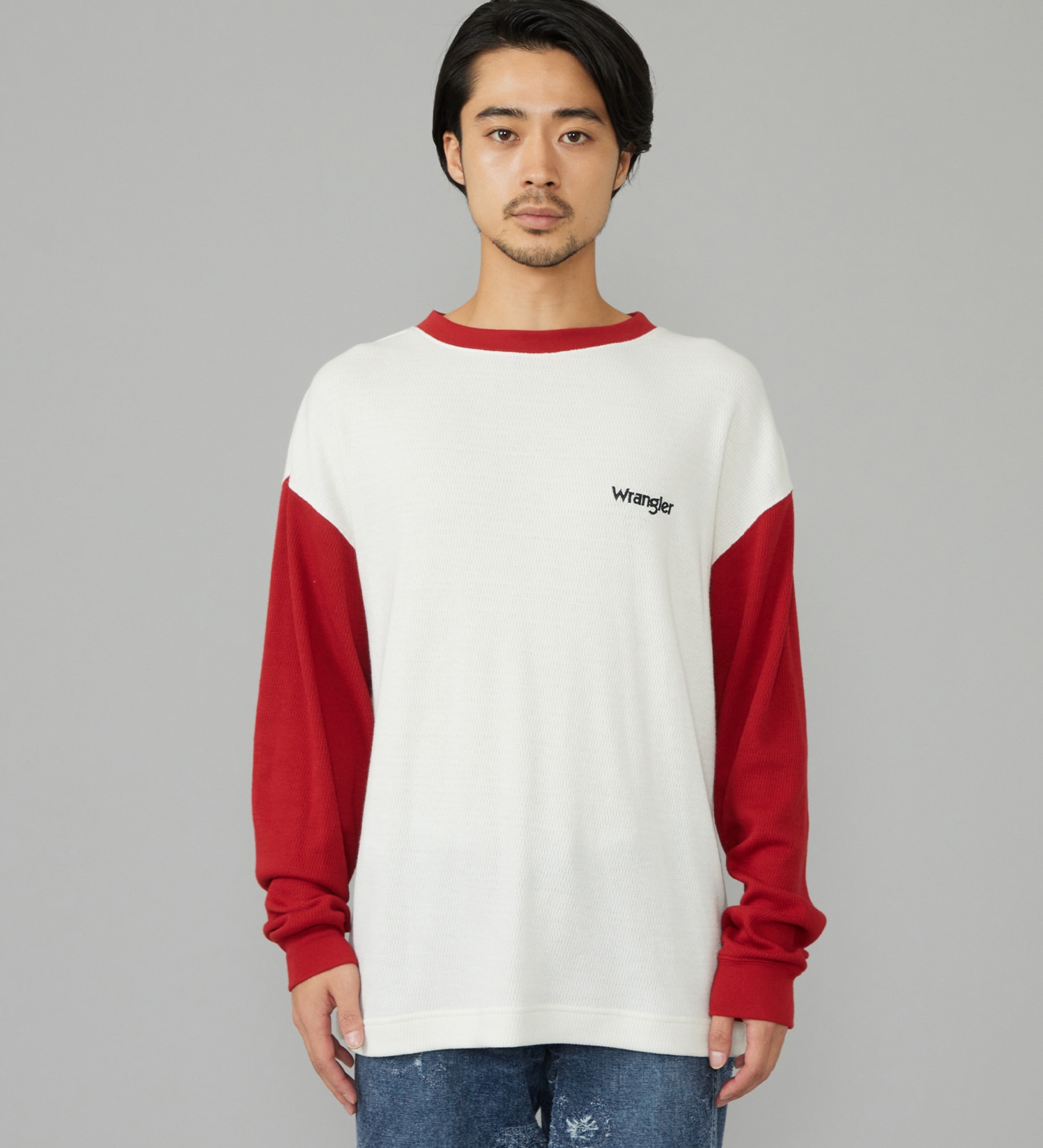 Wrangler(ラングラー)のWAFFLE L/S TEE/ワッフル長袖Tシャツ|トップス/Tシャツ/カットソー/メンズ|ホワイト