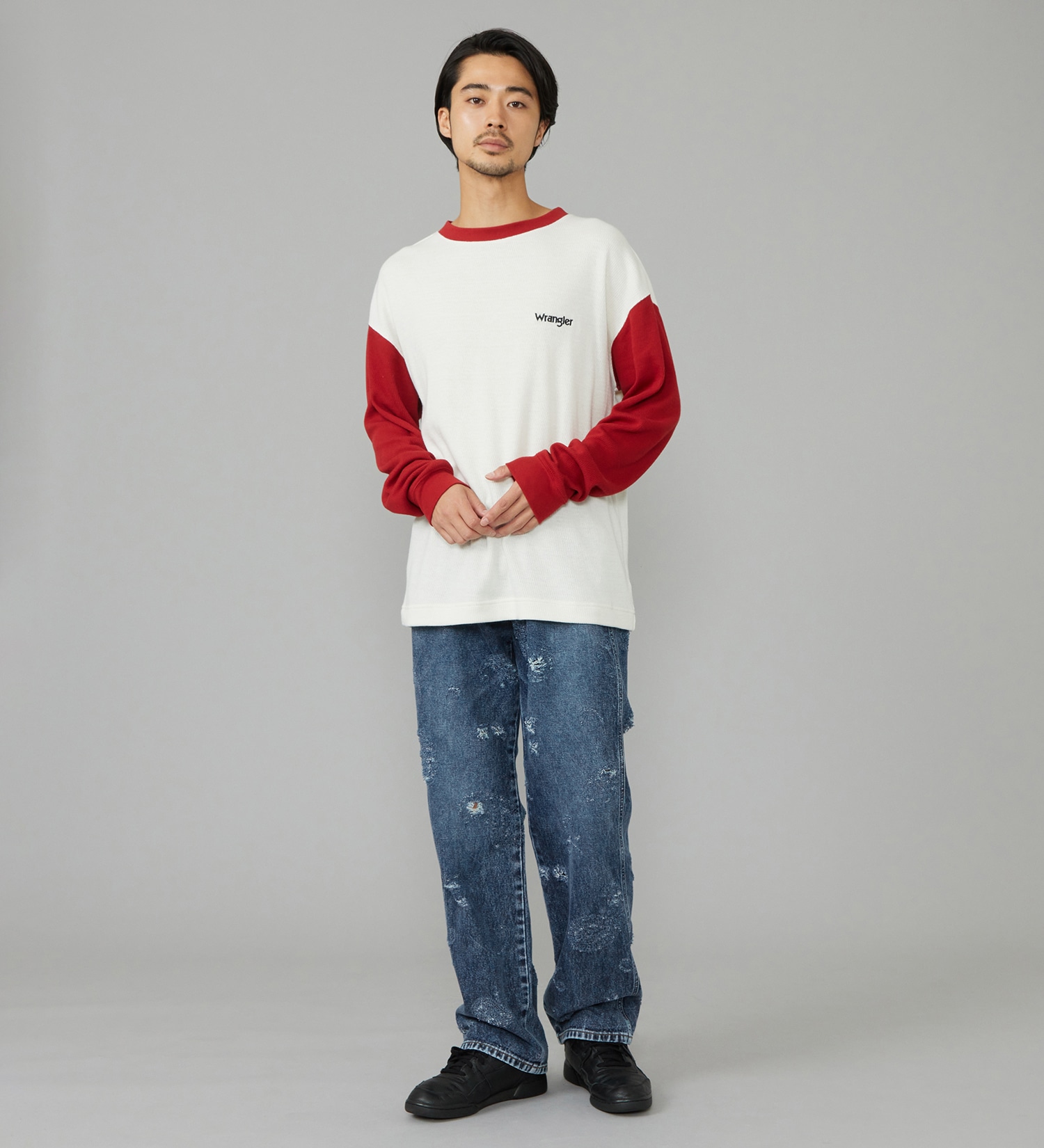 Wrangler(ラングラー)のWAFFLE L/S TEE/ワッフル長袖Tシャツ|トップス/Tシャツ/カットソー/メンズ|ホワイト