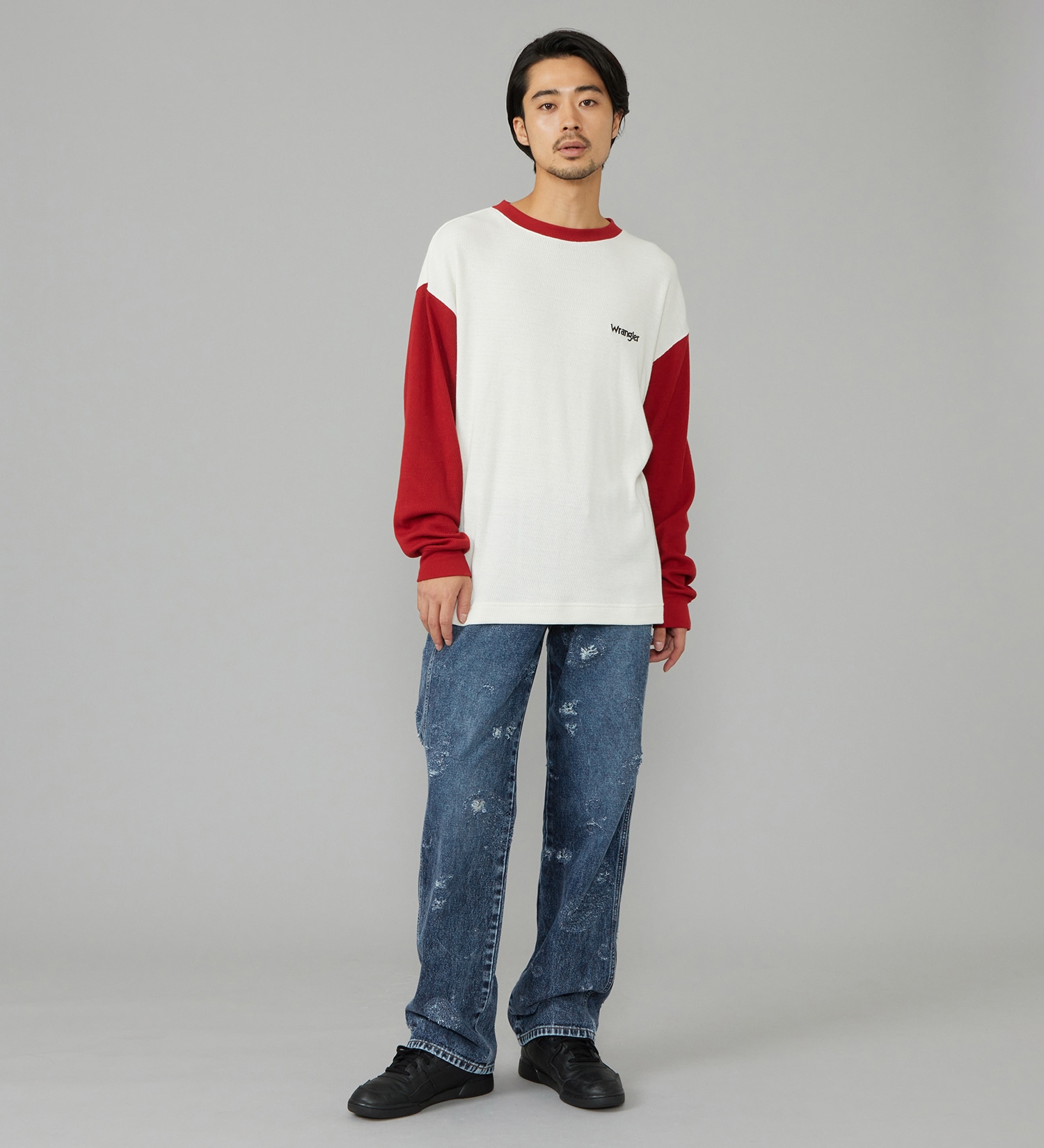 Wrangler(ラングラー)のWAFFLE L/S TEE/ワッフル長袖Tシャツ|トップス/Tシャツ/カットソー/メンズ|ホワイト