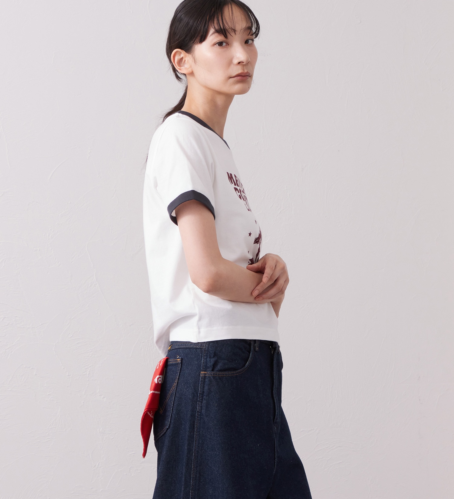 Wrangler(ラングラー)のWRINGER TEE / リンガーTシャツ|トップス/Tシャツ/カットソー/メンズ|ホワイト