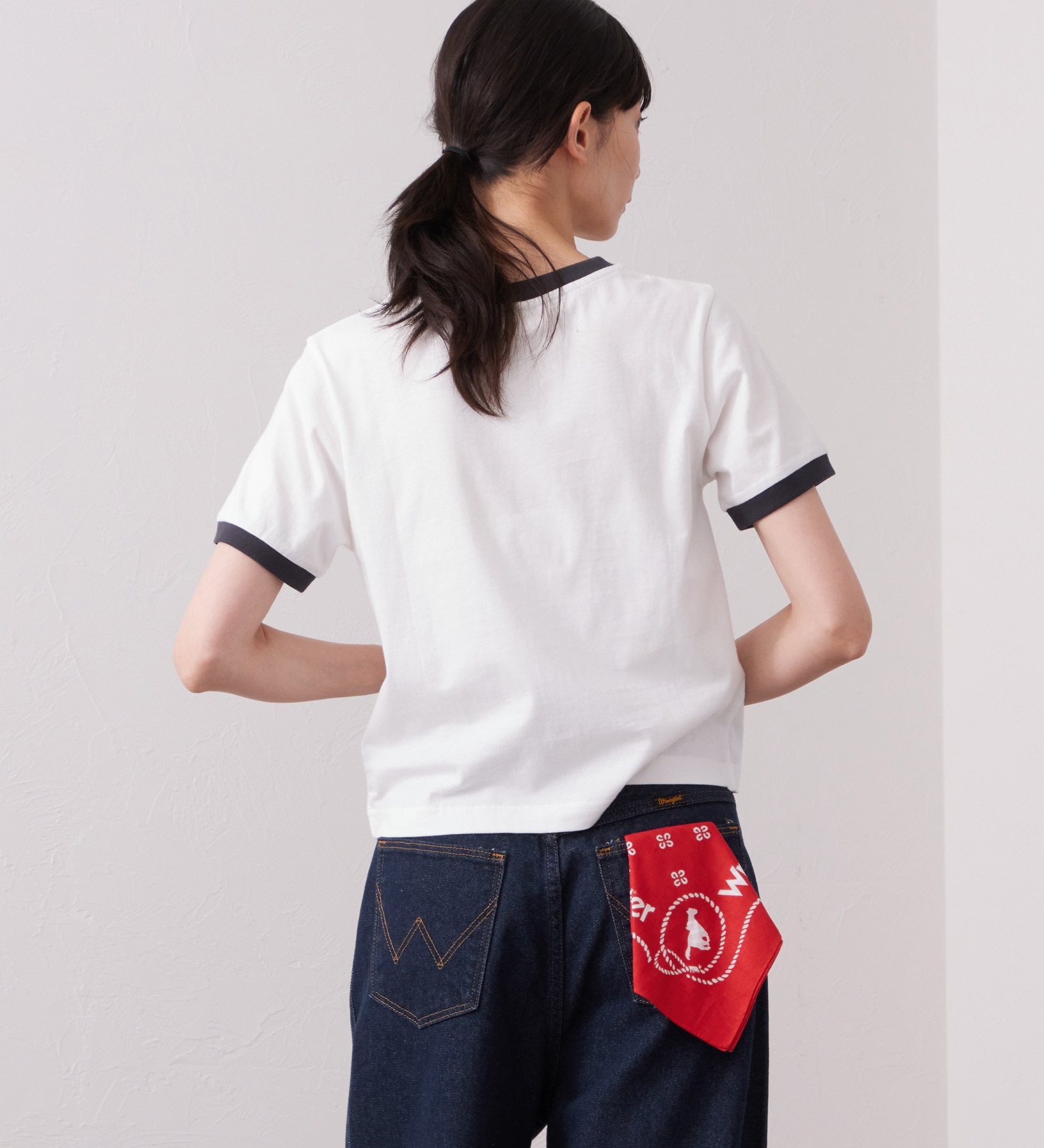 Wrangler(ラングラー)のWRINGER TEE / リンガーTシャツ|トップス/Tシャツ/カットソー/メンズ|ホワイト
