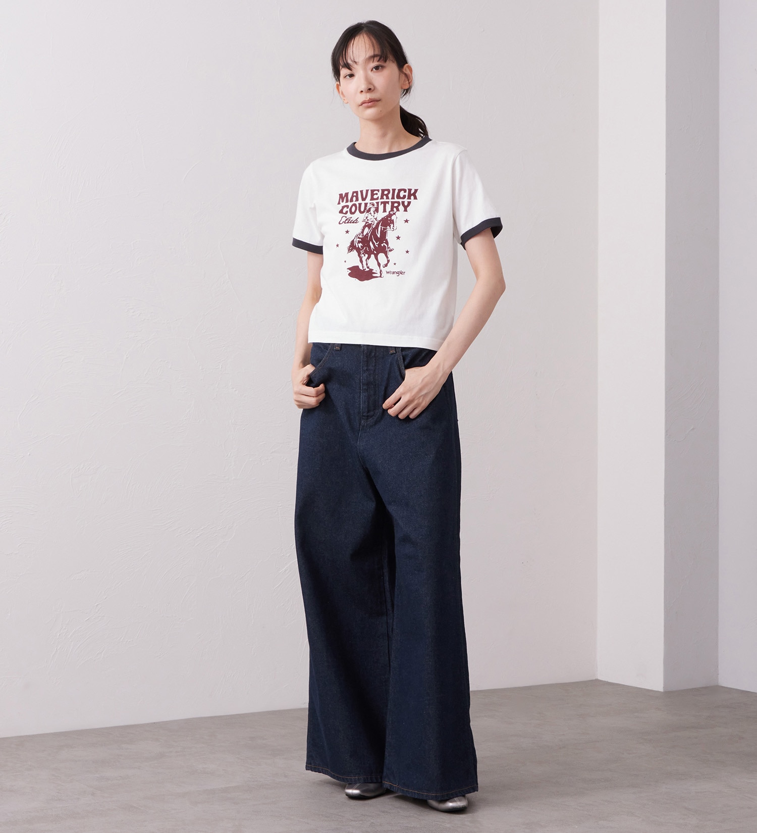 Wrangler(ラングラー)のWRINGER TEE / リンガーTシャツ|トップス/Tシャツ/カットソー/メンズ|ホワイト