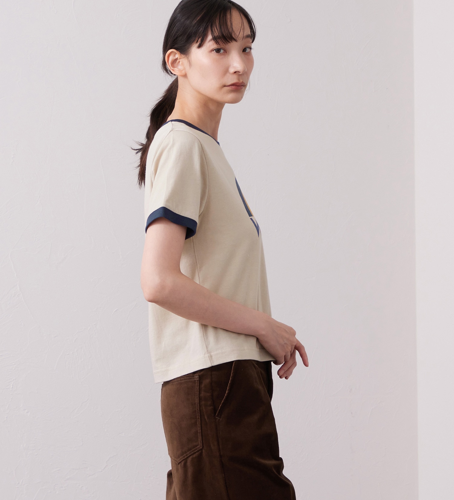 Wrangler(ラングラー)のWRINGER TEE / リンガーTシャツ レインボー|トップス/Tシャツ/カットソー/メンズ|ベージュ