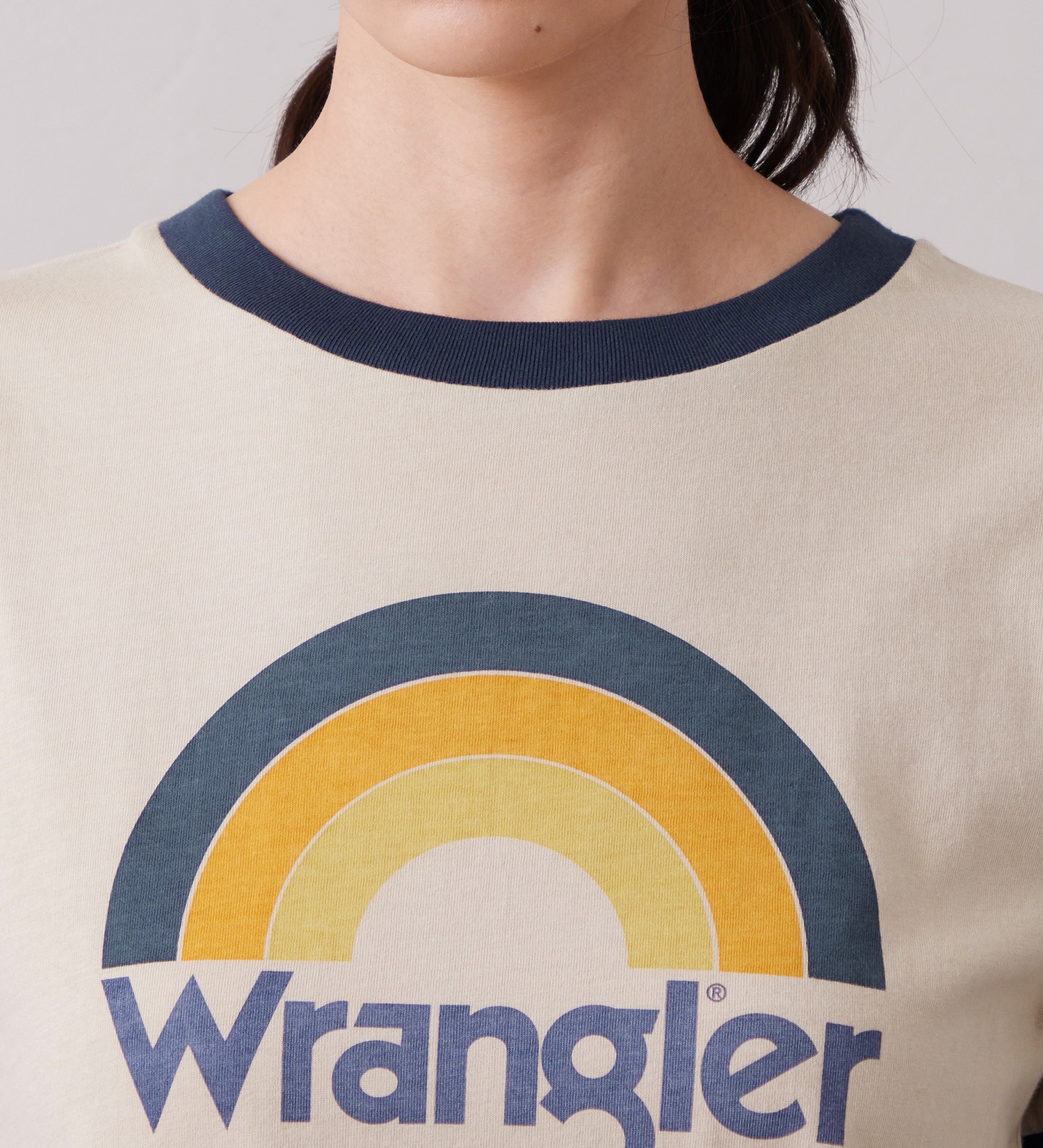 Wrangler(ラングラー)のWRINGER TEE / リンガーTシャツ レインボー|トップス/Tシャツ/カットソー/メンズ|ベージュ