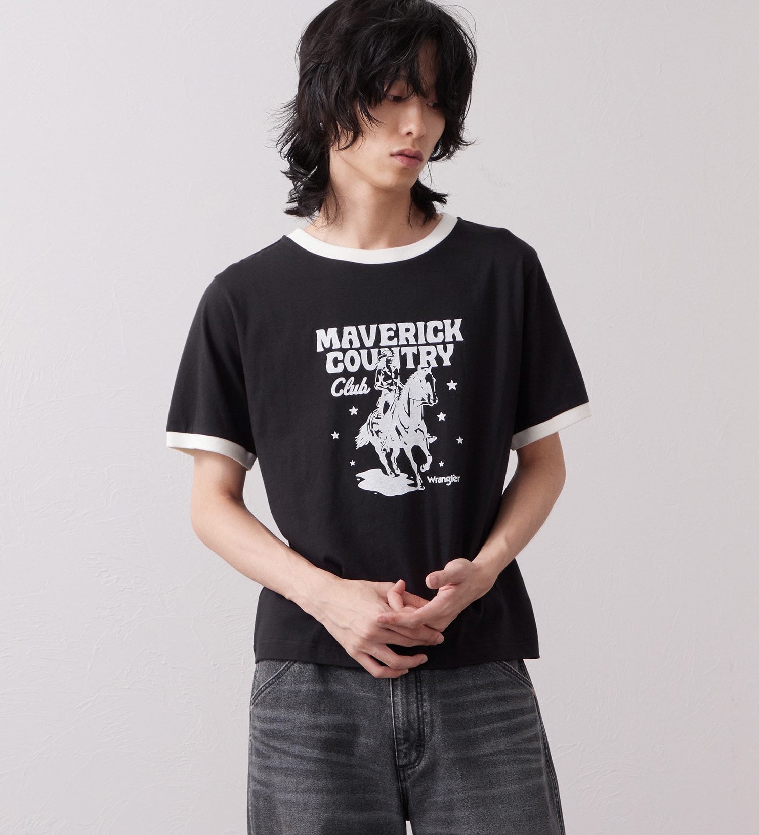 Wrangler(ラングラー)のWRINGER TEE / リンガーTシャツ|トップス/Tシャツ/カットソー/メンズ|ブラック
