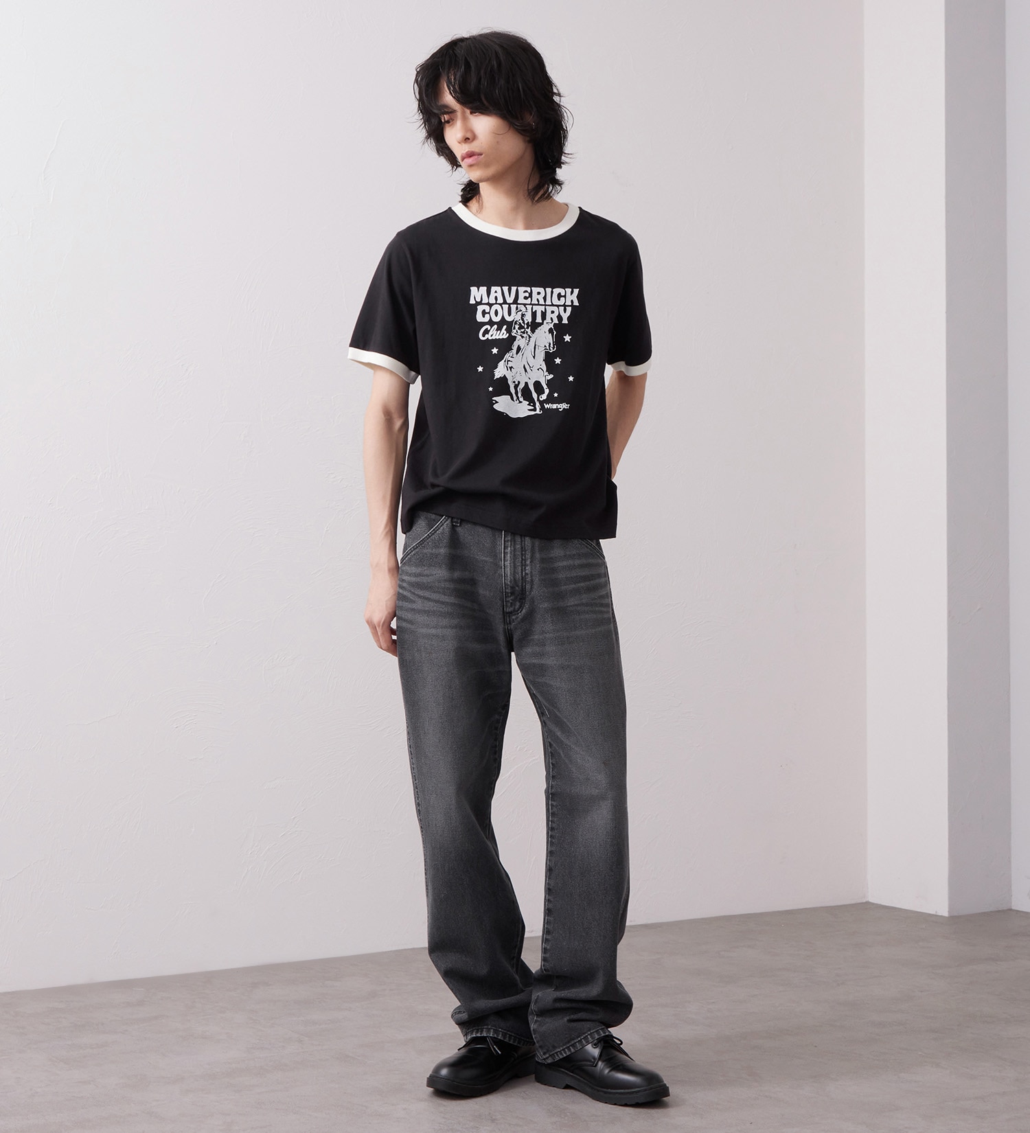 Wrangler(ラングラー)のWRINGER TEE / リンガーTシャツ|トップス/Tシャツ/カットソー/メンズ|ブラック
