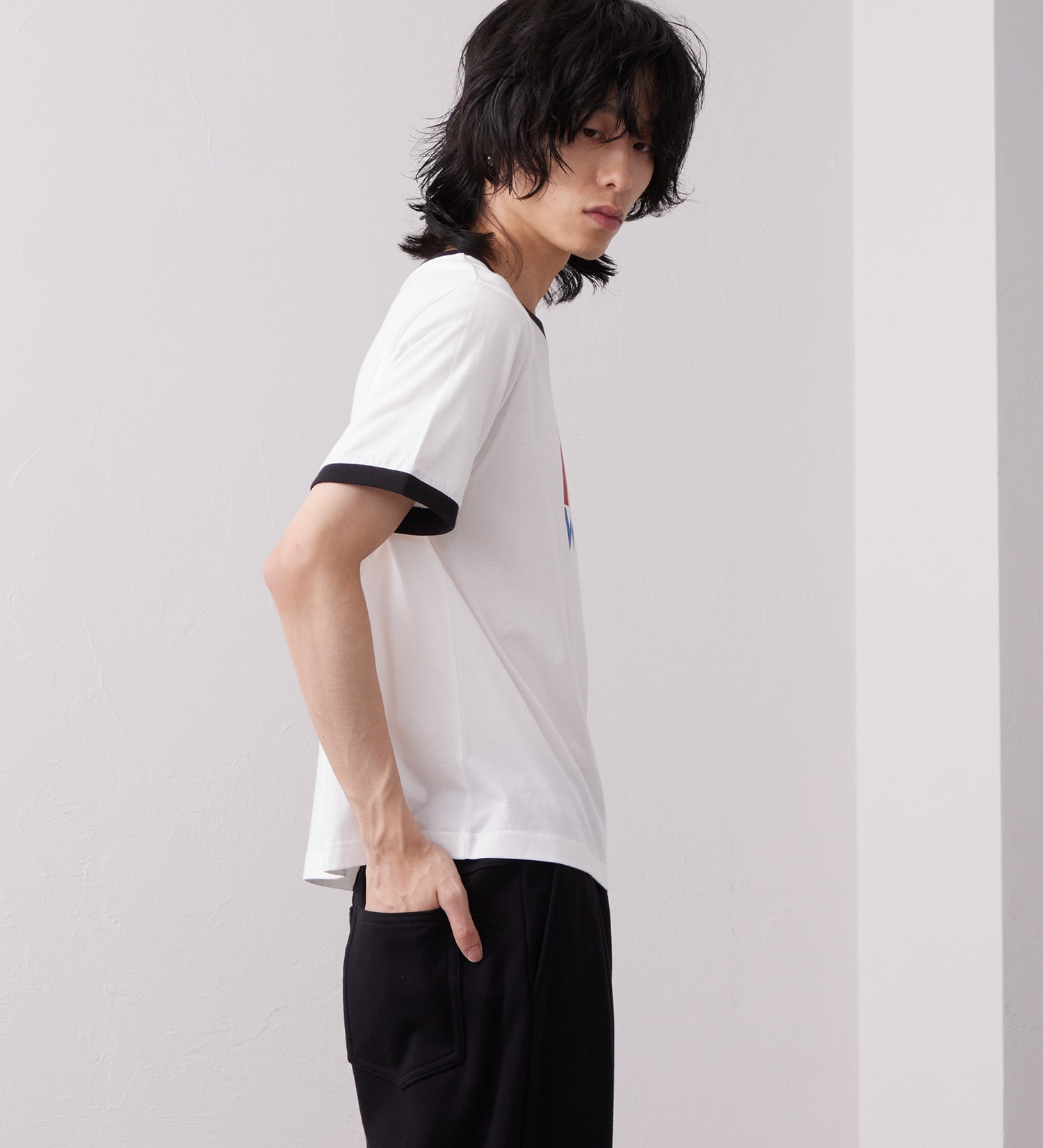 Wrangler(ラングラー)のWRINGER TEE / リンガーTシャツ レインボー|トップス/Tシャツ/カットソー/メンズ|ホワイト