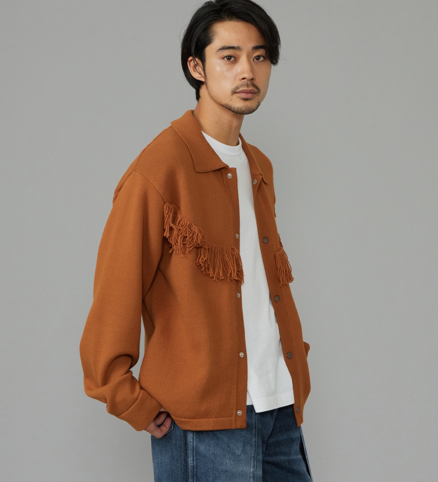 Wrangler(ラングラー)のKNIT JACKET/ニットジャケット|ジャケット/アウター/その他アウター/メンズ|オレンジ