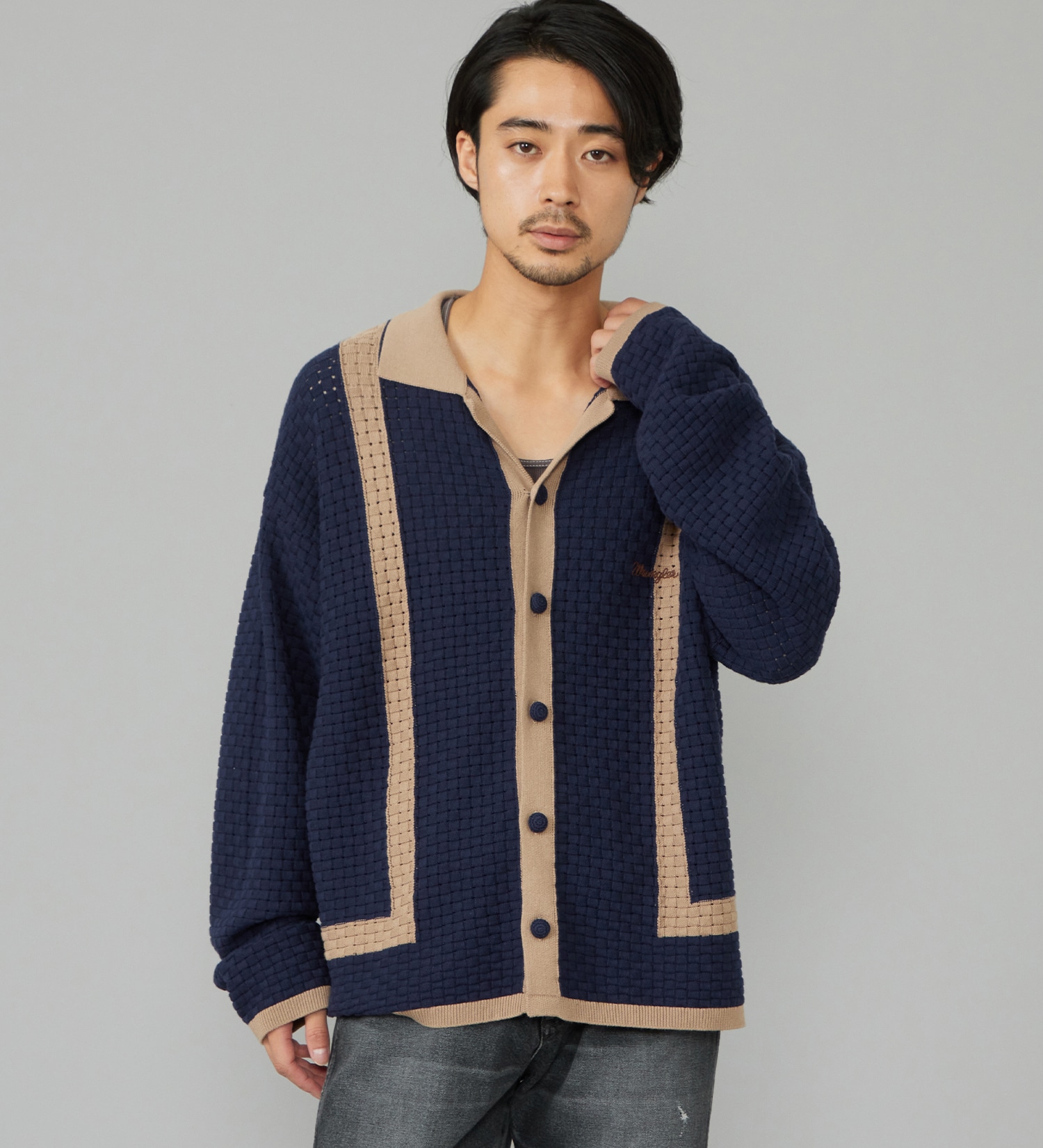 Wrangler(ラングラー)のKNIT SHIRTS/ニットシャツ|トップス/シャツ/ブラウス/メンズ|ネイビー