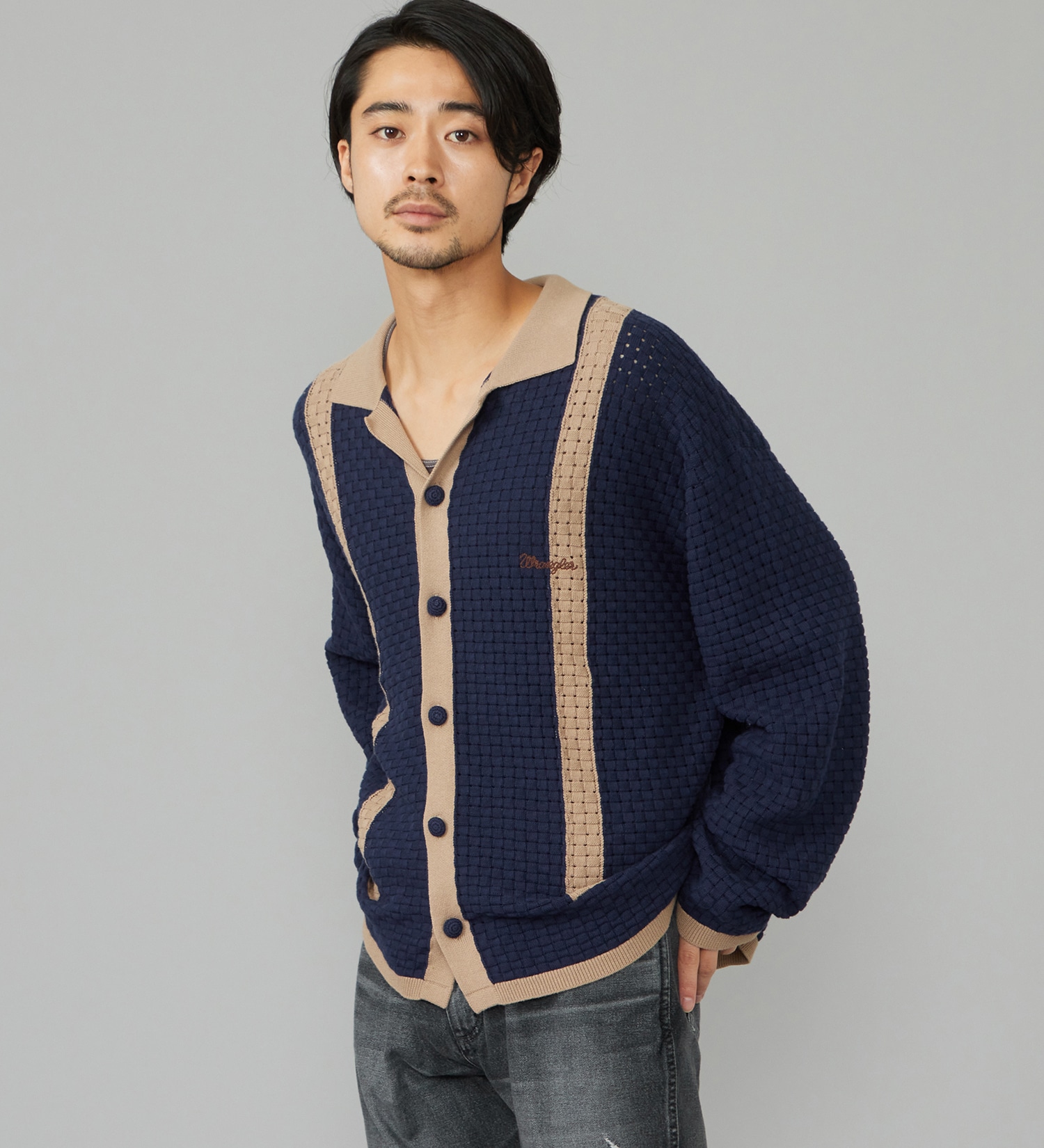 Wrangler(ラングラー)のKNIT SHIRTS/ニットシャツ|トップス/シャツ/ブラウス/メンズ|ネイビー