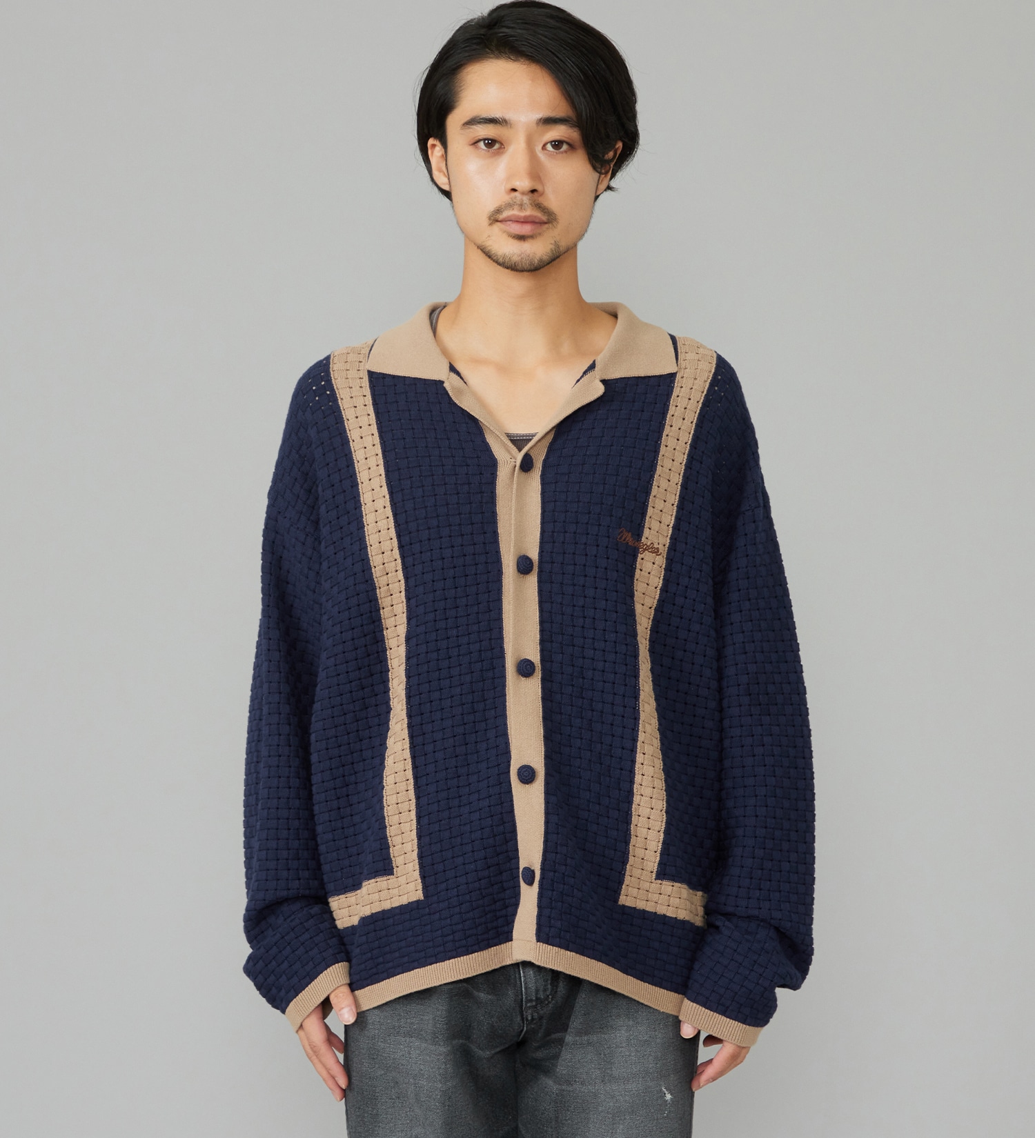 Wrangler(ラングラー)のKNIT SHIRTS/ニットシャツ|トップス/シャツ/ブラウス/メンズ|ネイビー