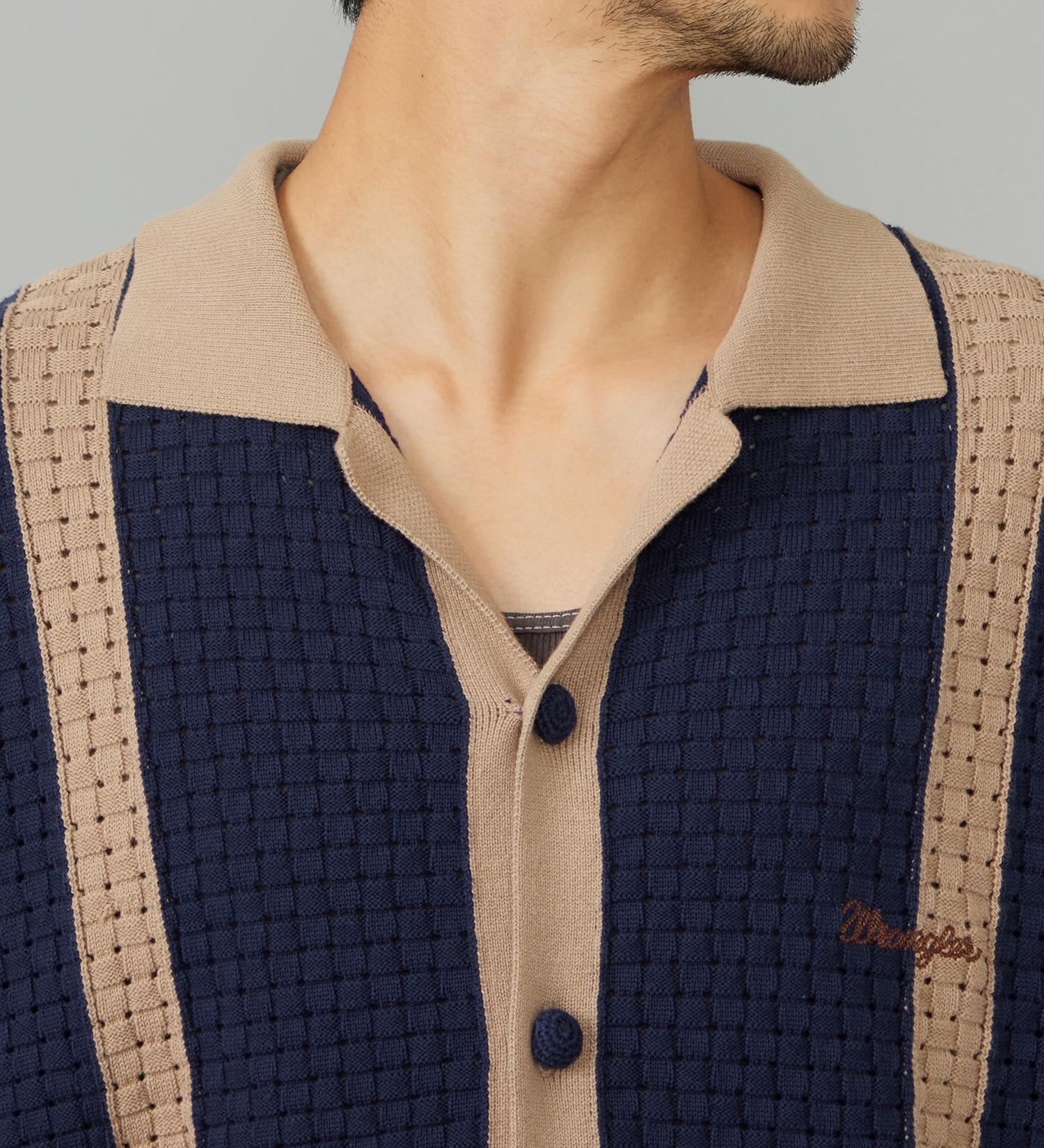 Wrangler(ラングラー)のKNIT SHIRTS/ニットシャツ|トップス/シャツ/ブラウス/メンズ|ネイビー