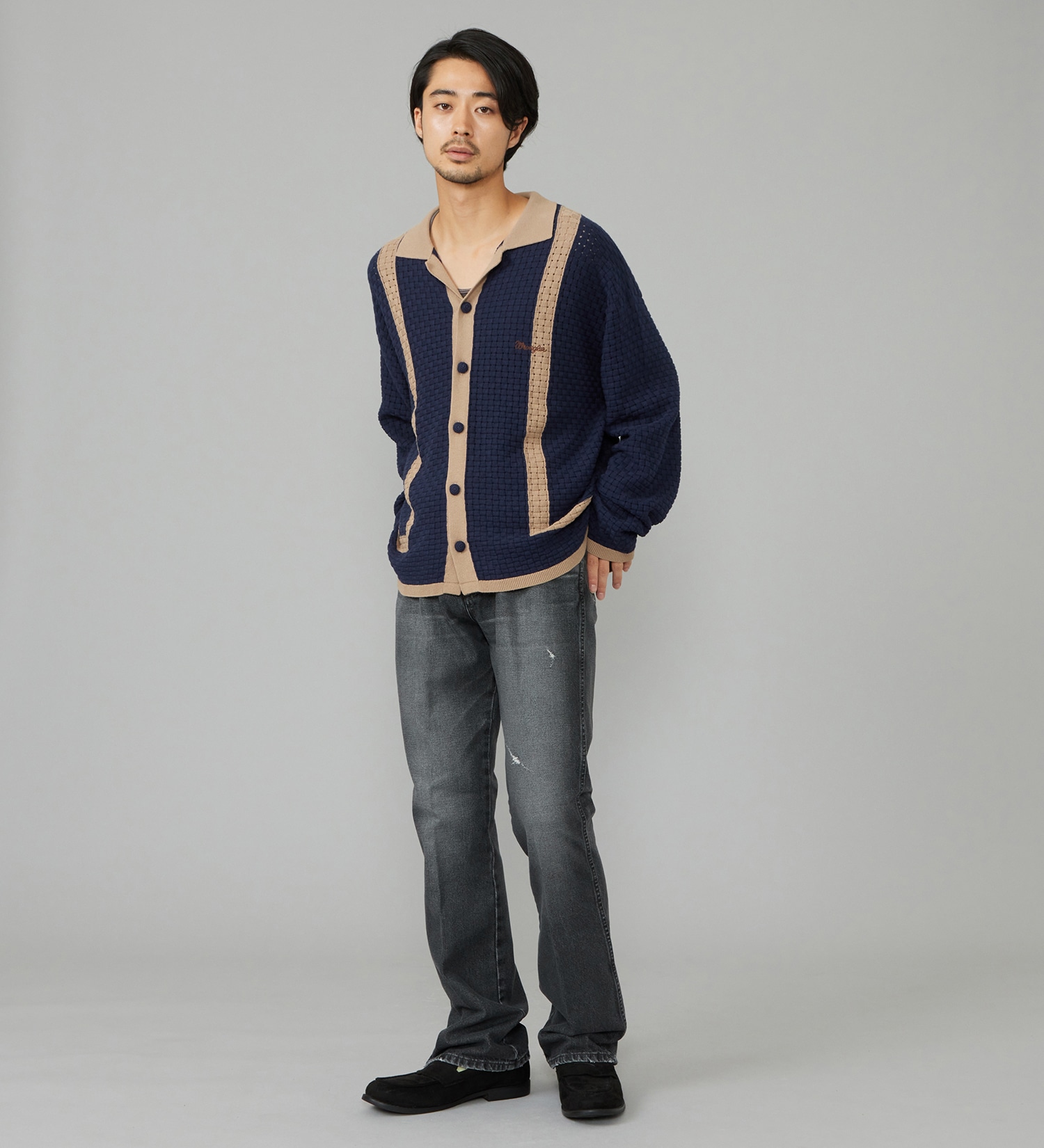 Wrangler(ラングラー)のKNIT SHIRTS/ニットシャツ|トップス/シャツ/ブラウス/メンズ|ネイビー